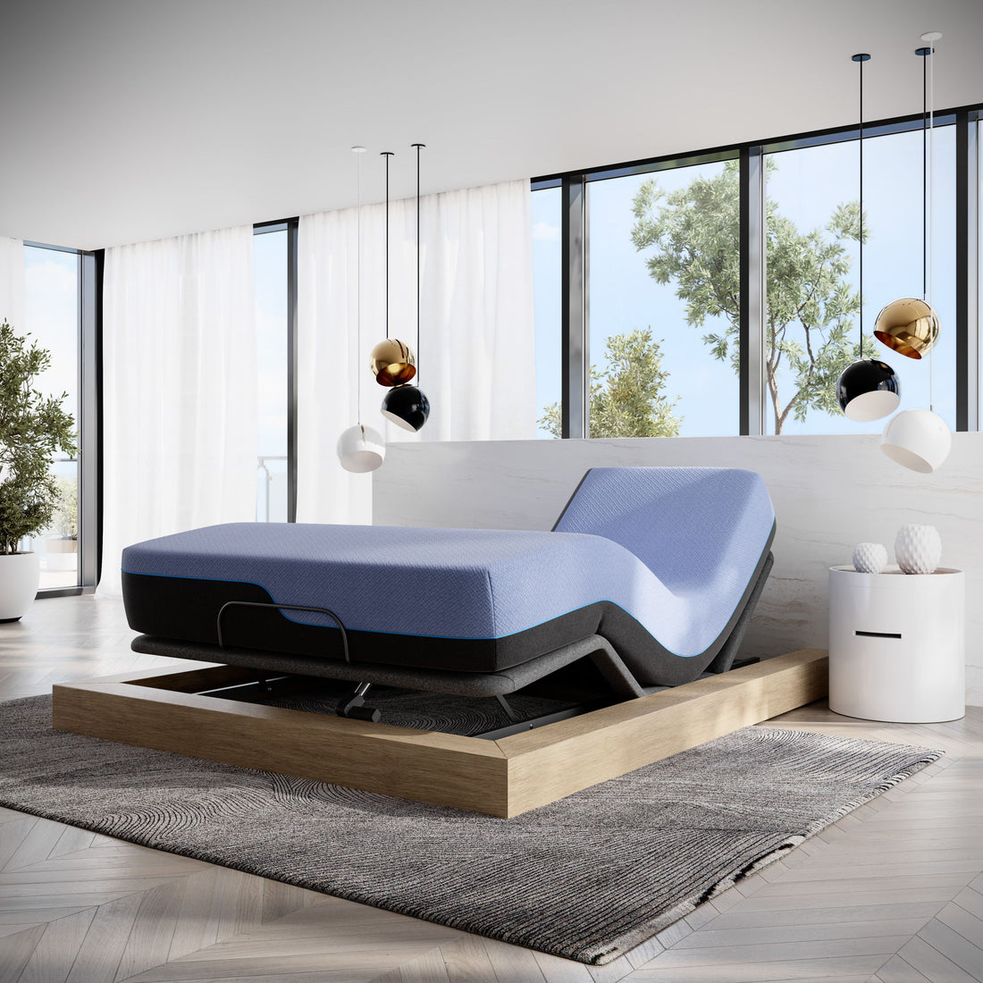 Refresh - 12&quot; Flex Head Hybrid Cooling Fast Responding Latex Foam And Coil Mattress