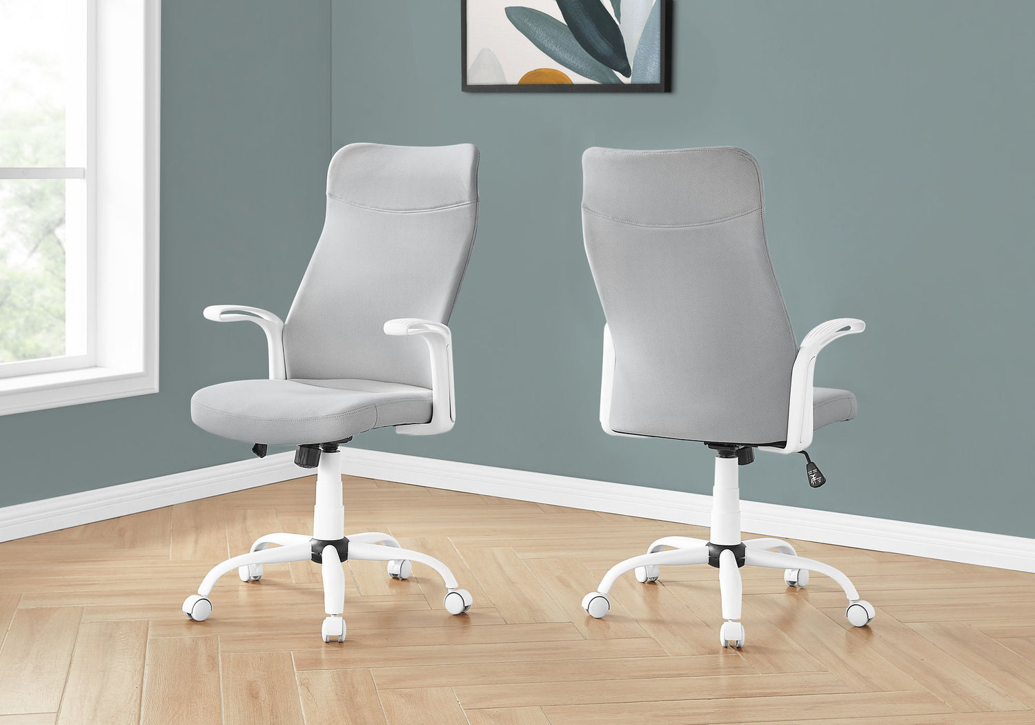Office Chair, Adjustable Height, Swivel, Armrests, Contemporary &amp; Modern