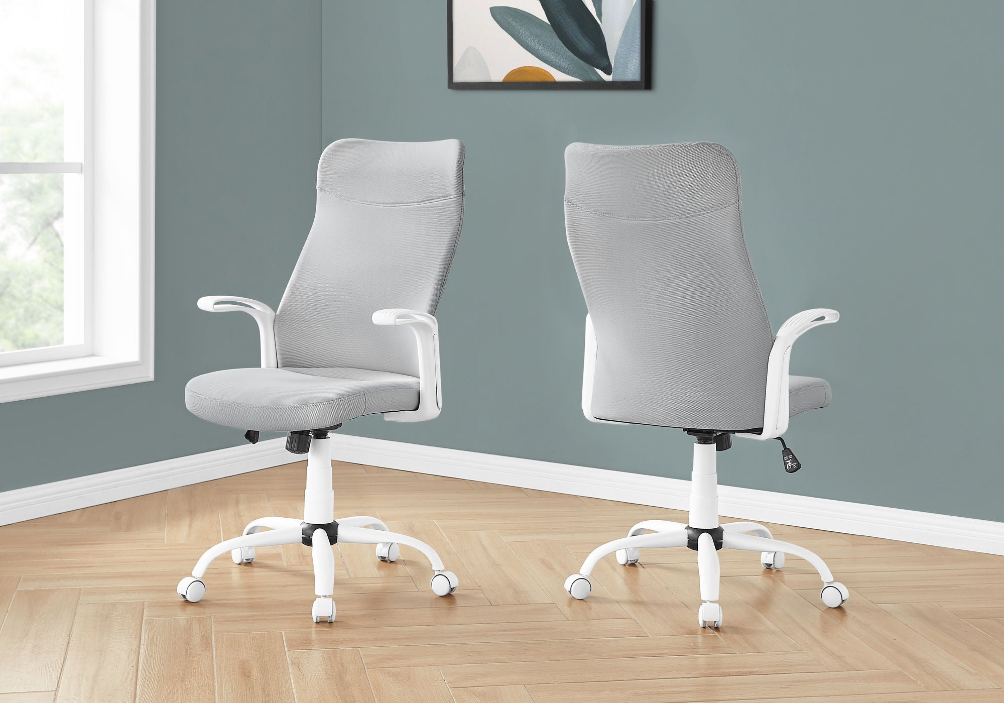Office Chair, Adjustable Height, Swivel, Armrests, Contemporary &amp; Modern