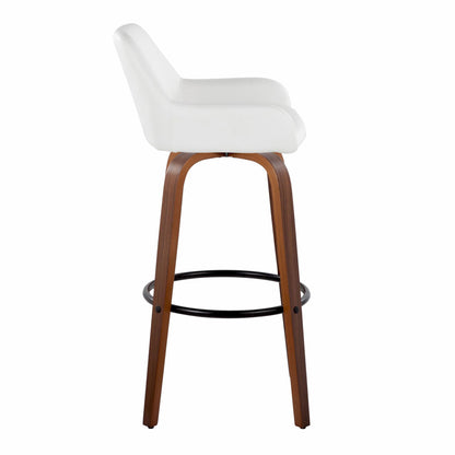 Daniella - Contemporary Fixed Height, Barstool &amp; Swivel And Round Footrest (Set of 2)
