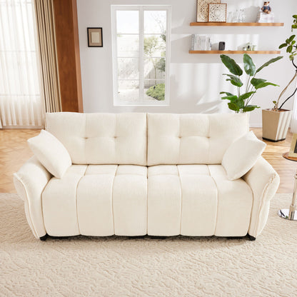 Modern Sofa &amp; Pillows, Textured Cover, High Rebound Cushions