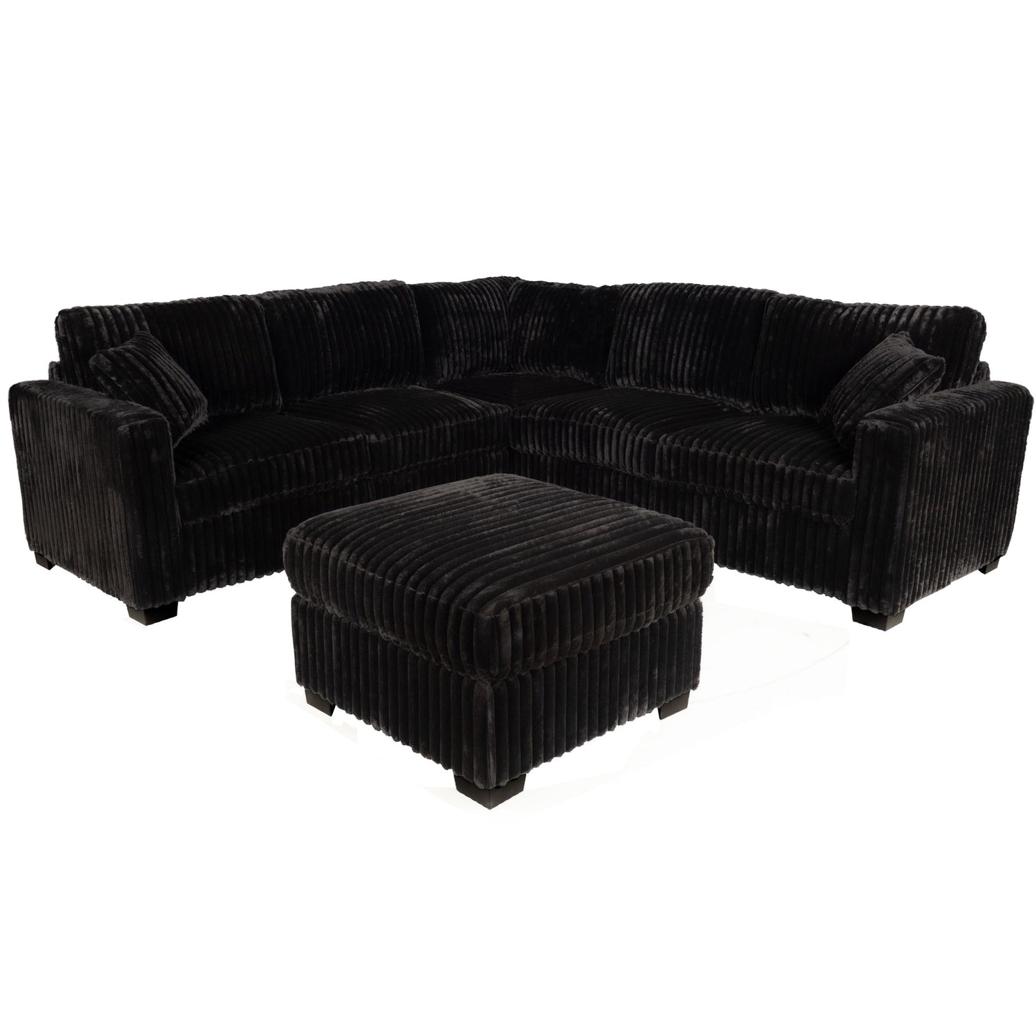 Modern Sectional Set With Cocktail Ottoman