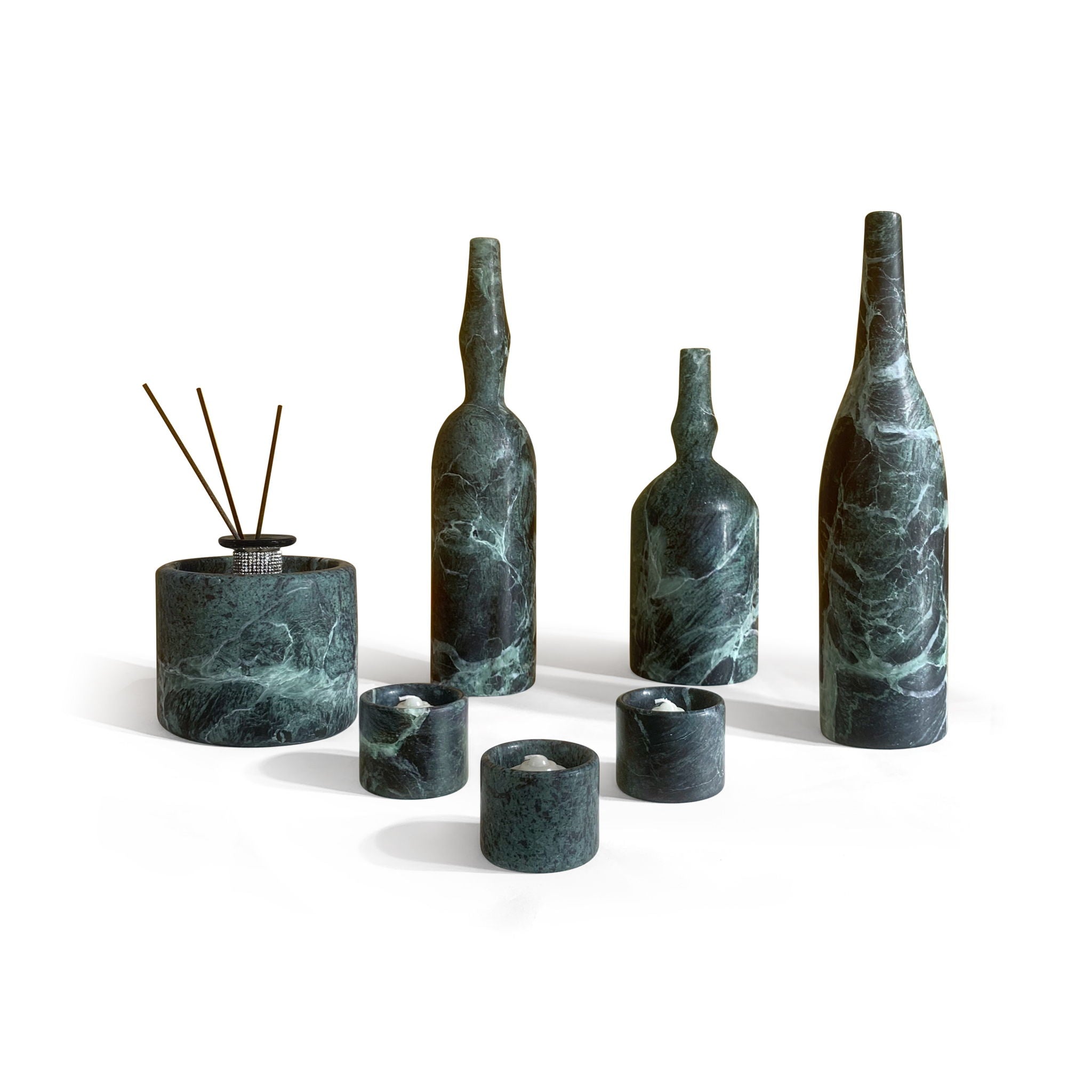 7 Pieces Luxury Natural Marble Living Room Accessories Set