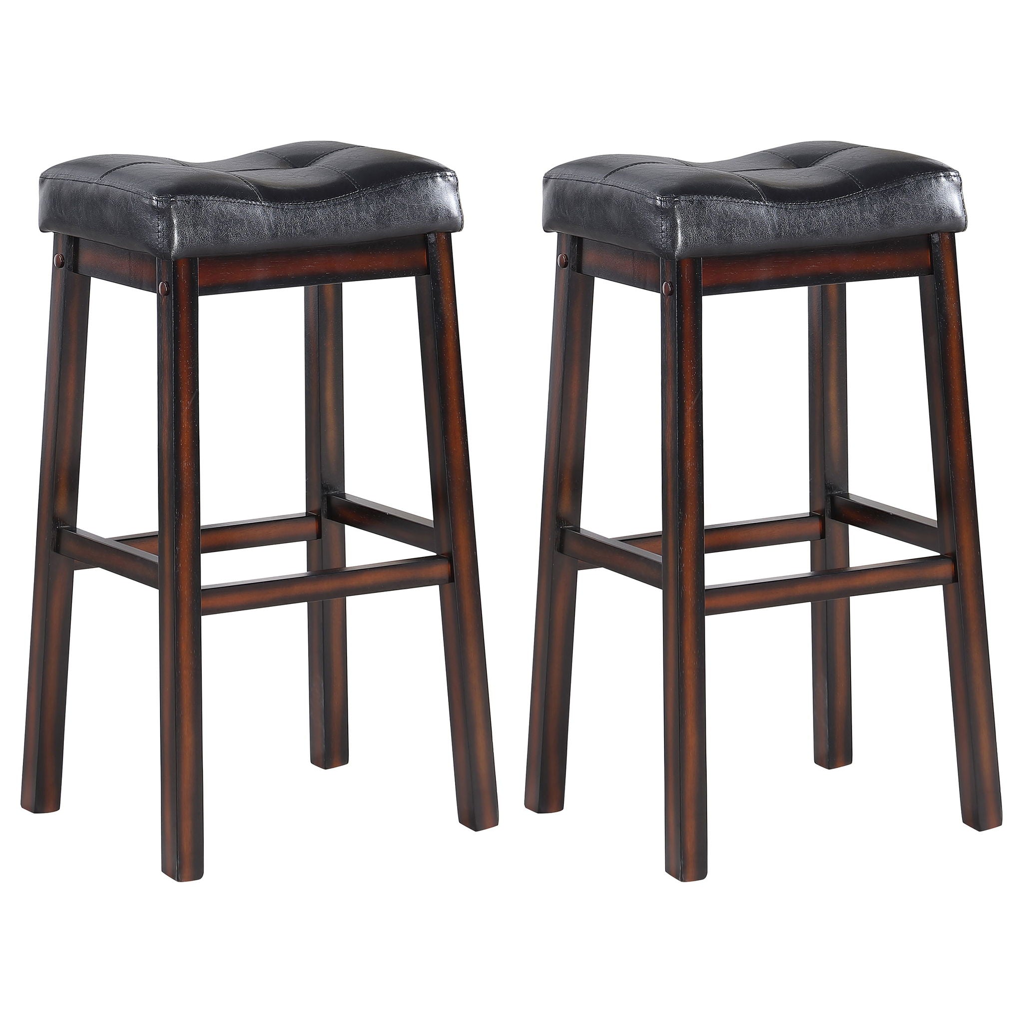Upholstered Bar Stool (Set of 2) - Black