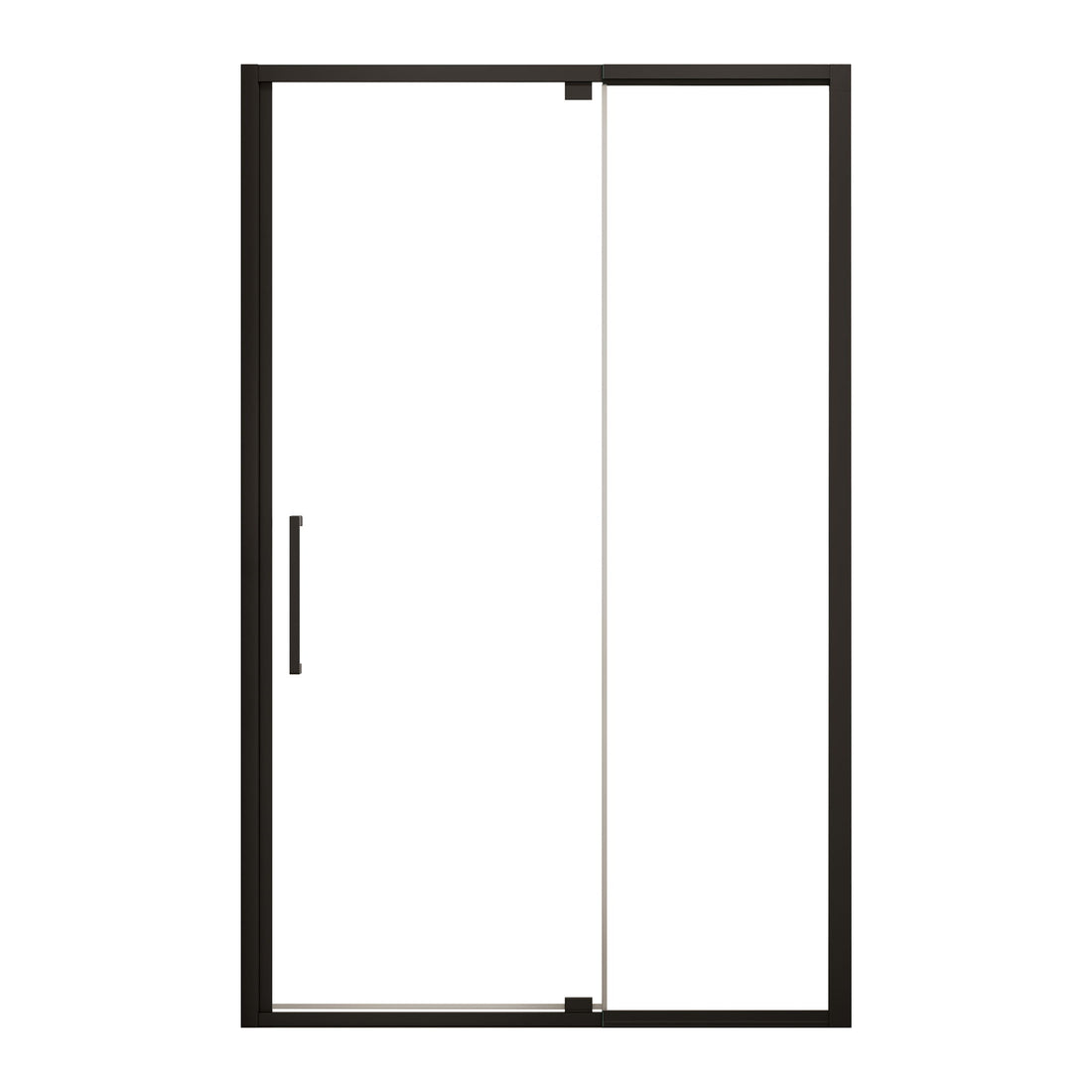 Adjustable Shower Door With Clear SGCC Tempered Glass And Aluminium Alloy Frame - Matte Black