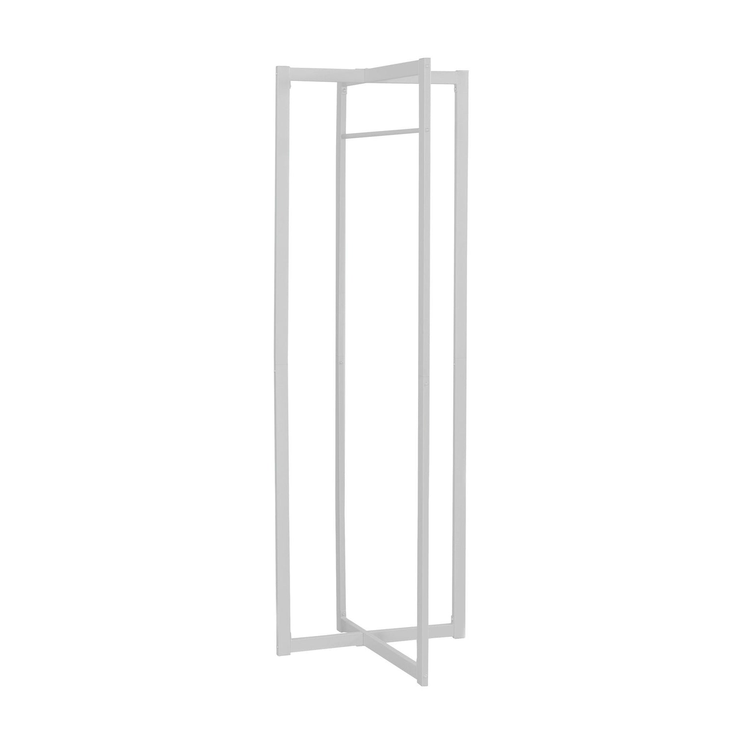 Coat Rack, Hall Tree, Free Standing, Hanging Bar, Entryway, For Contemporary &amp; Modern - White