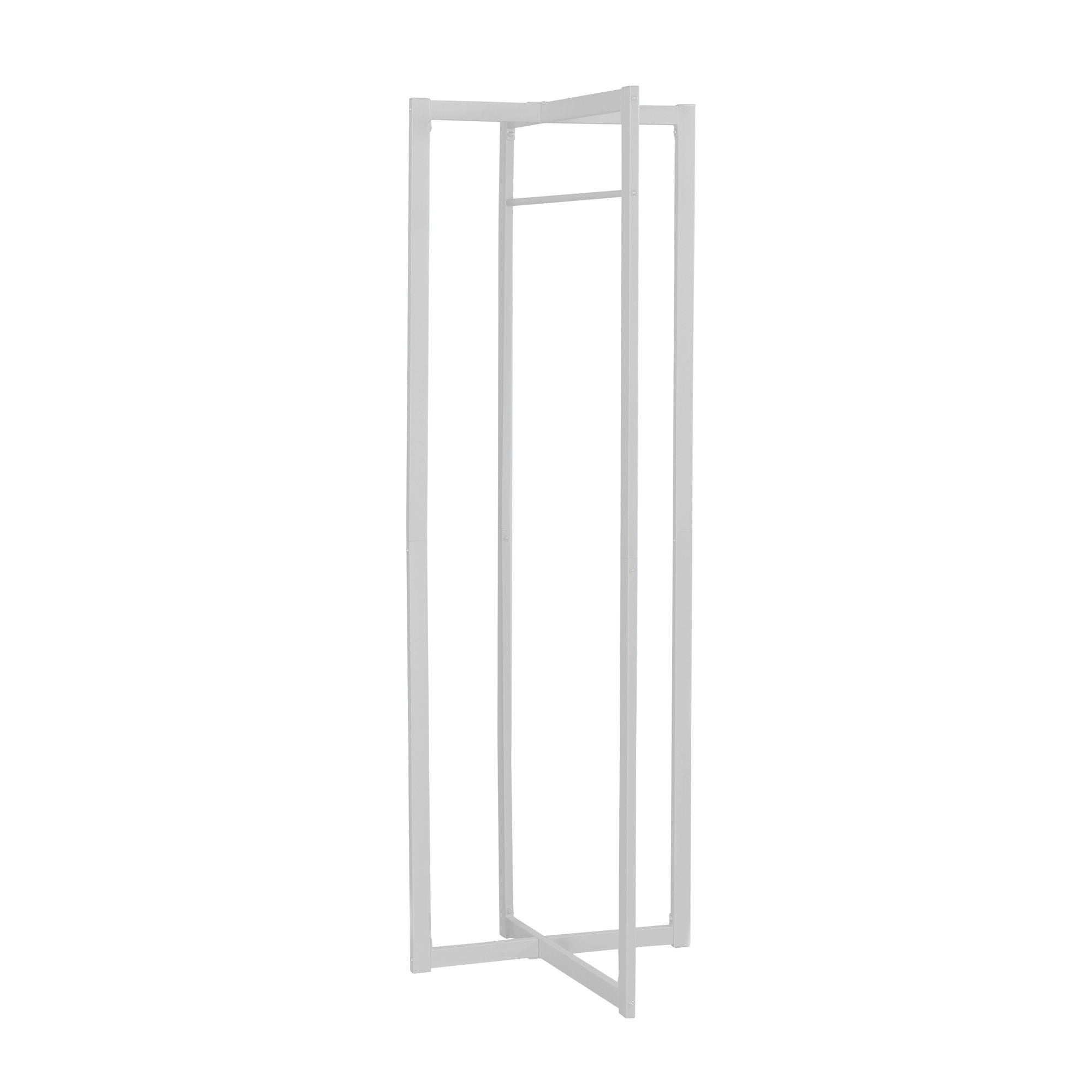 Coat Rack, Hall Tree, Free Standing, Hanging Bar, Entryway, For Contemporary &amp; Modern - White