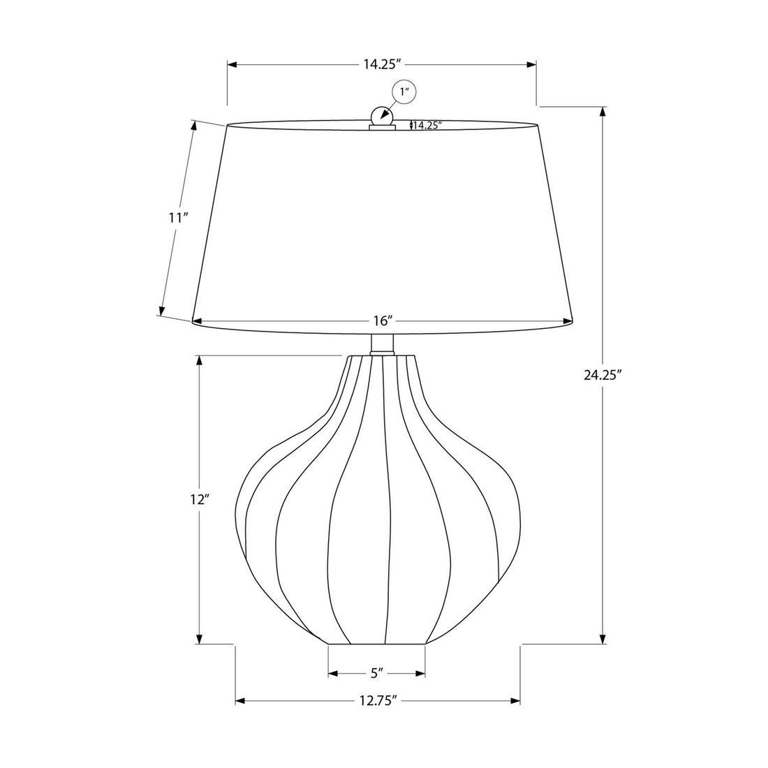 Lighting, Table Lamp, Ceramic, Transitional - Blue