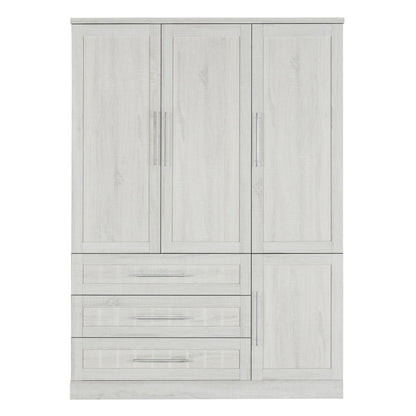 4 Door Wardrobe Armoire With 3 Drawers