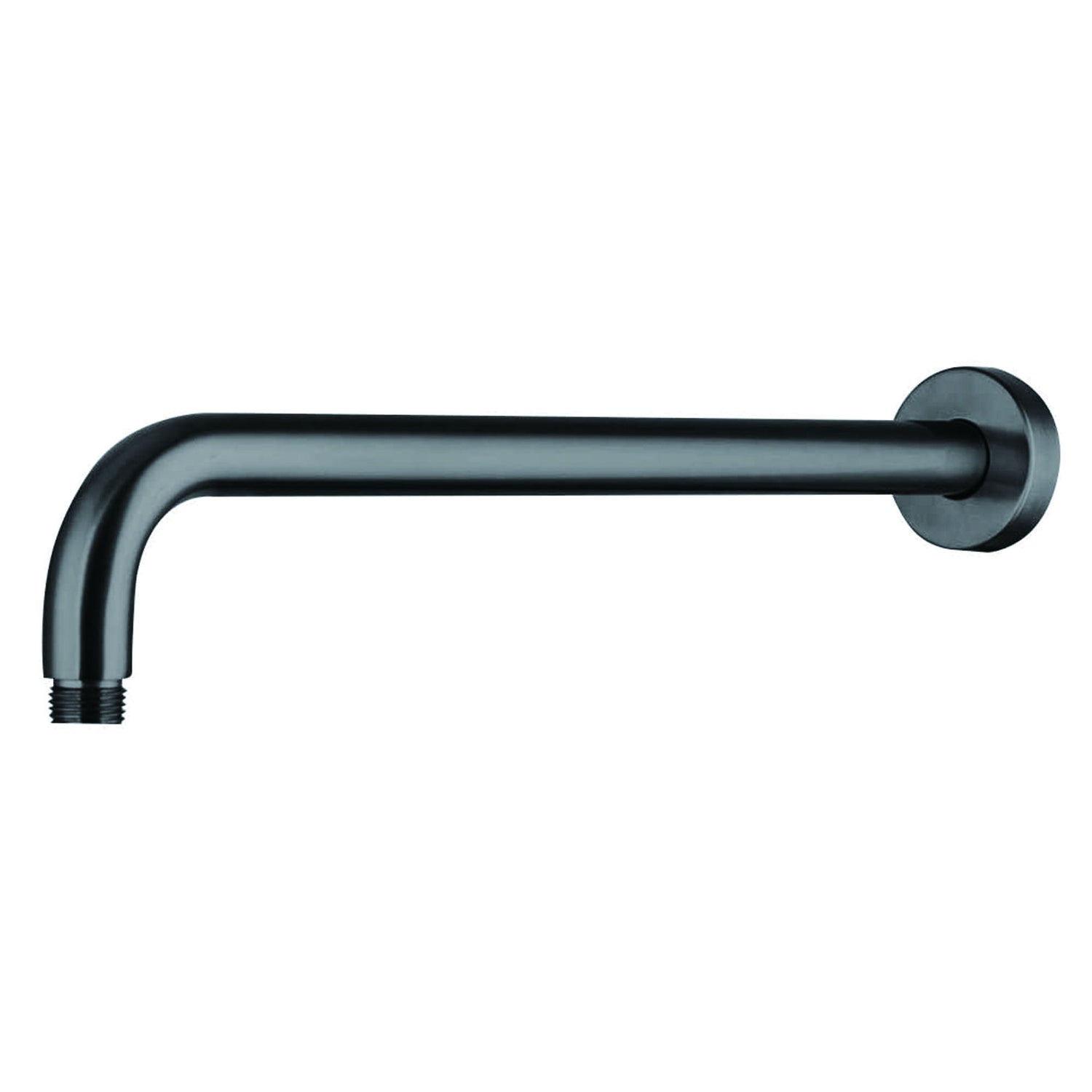 16&quot; Shower Arm With Flange, Stainless Steel, Rust Resistant Design - Matte Black
