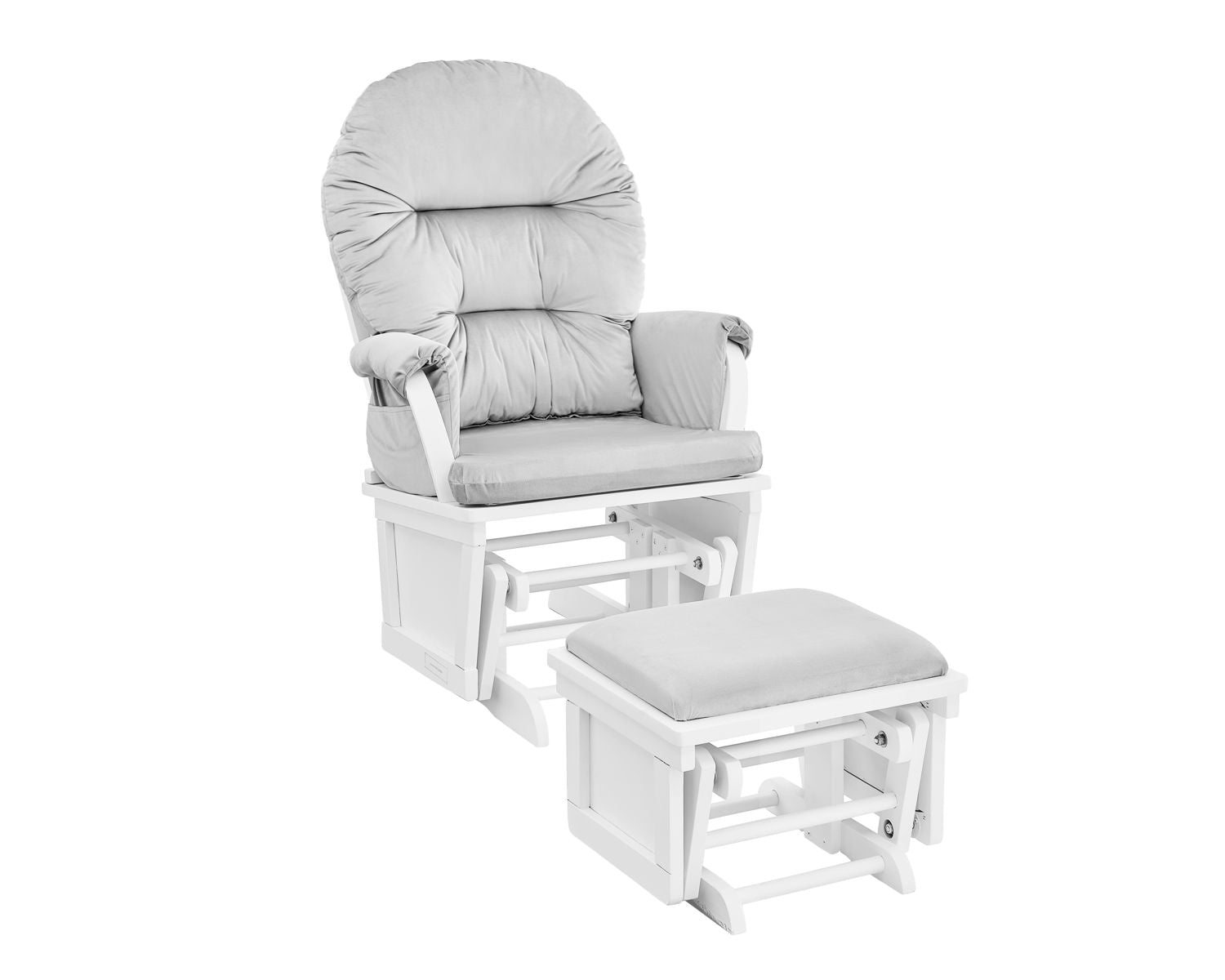 Madison - Glider &amp; Ottoman - White Base