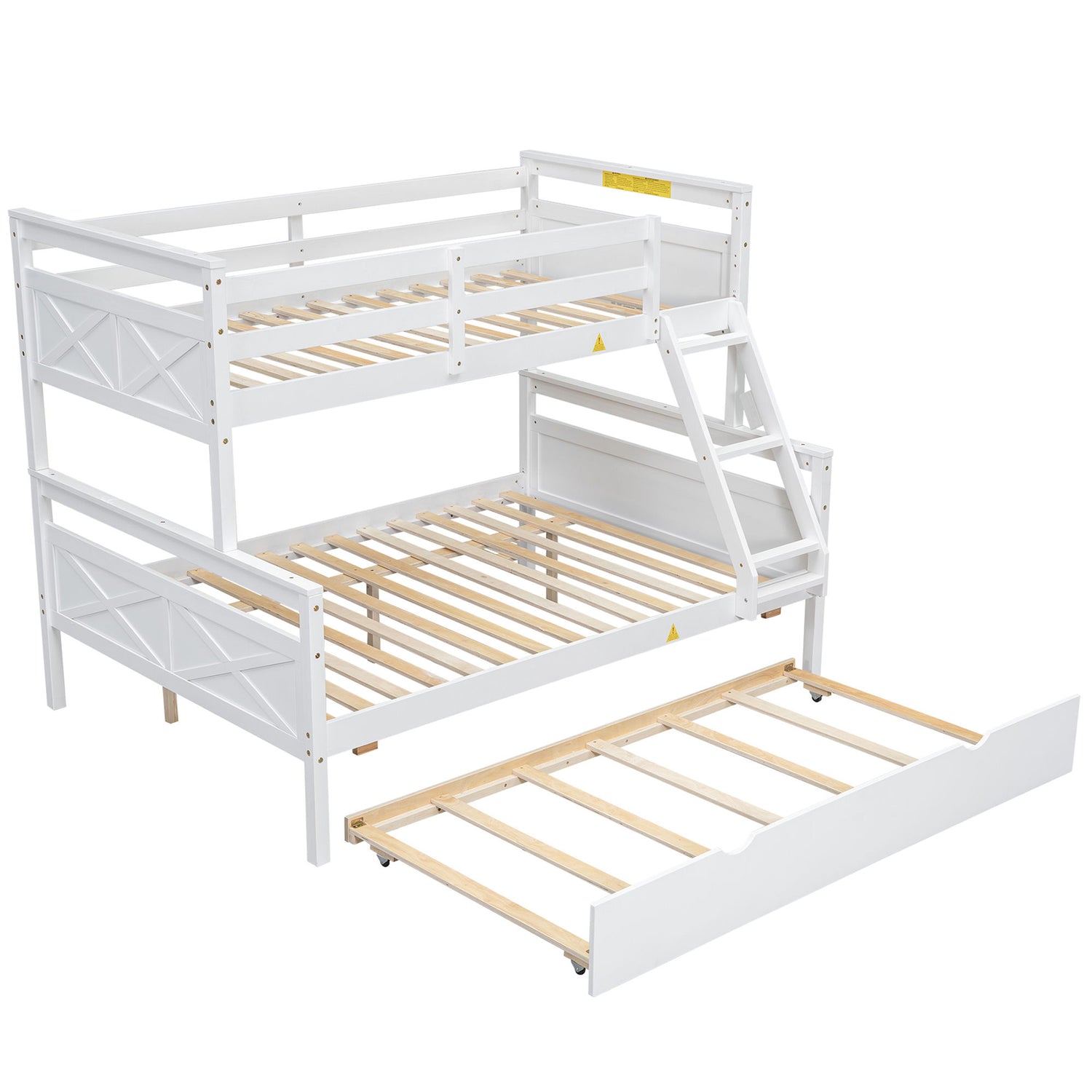Bunk Bed With Ladder And Safety Guardrail