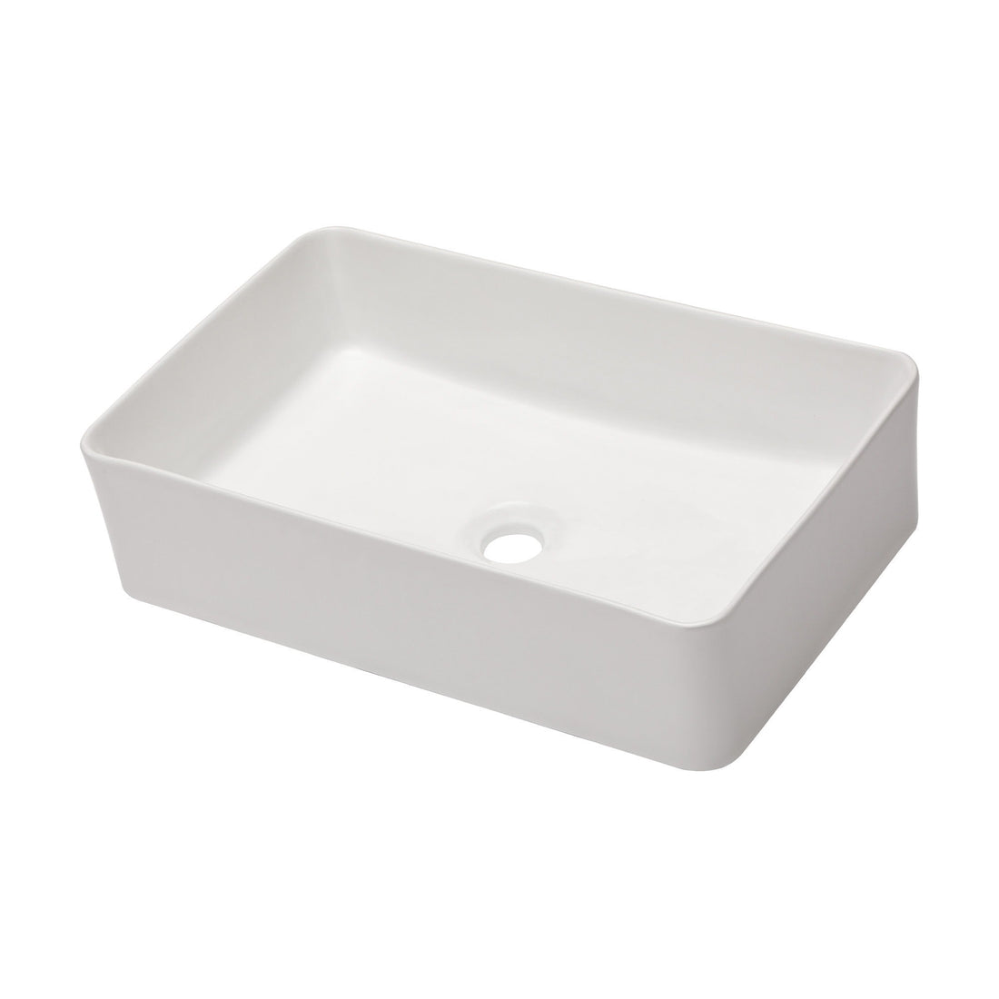Modern European Design 21&quot; X 14&quot; Ceramic Rectangular Vessel Bathroom Sink - White