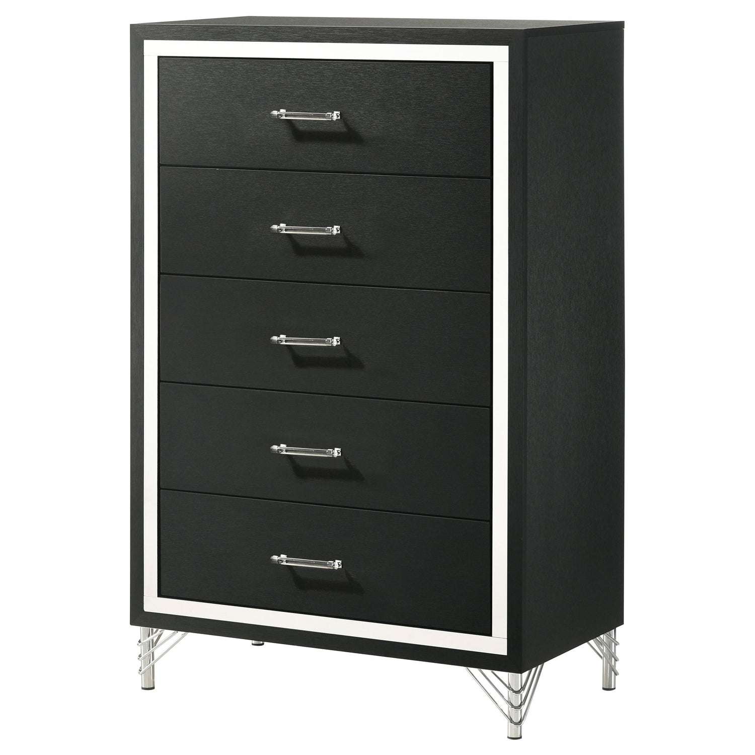 Malcolm - 5 Drawer Bedroom Chest - Black