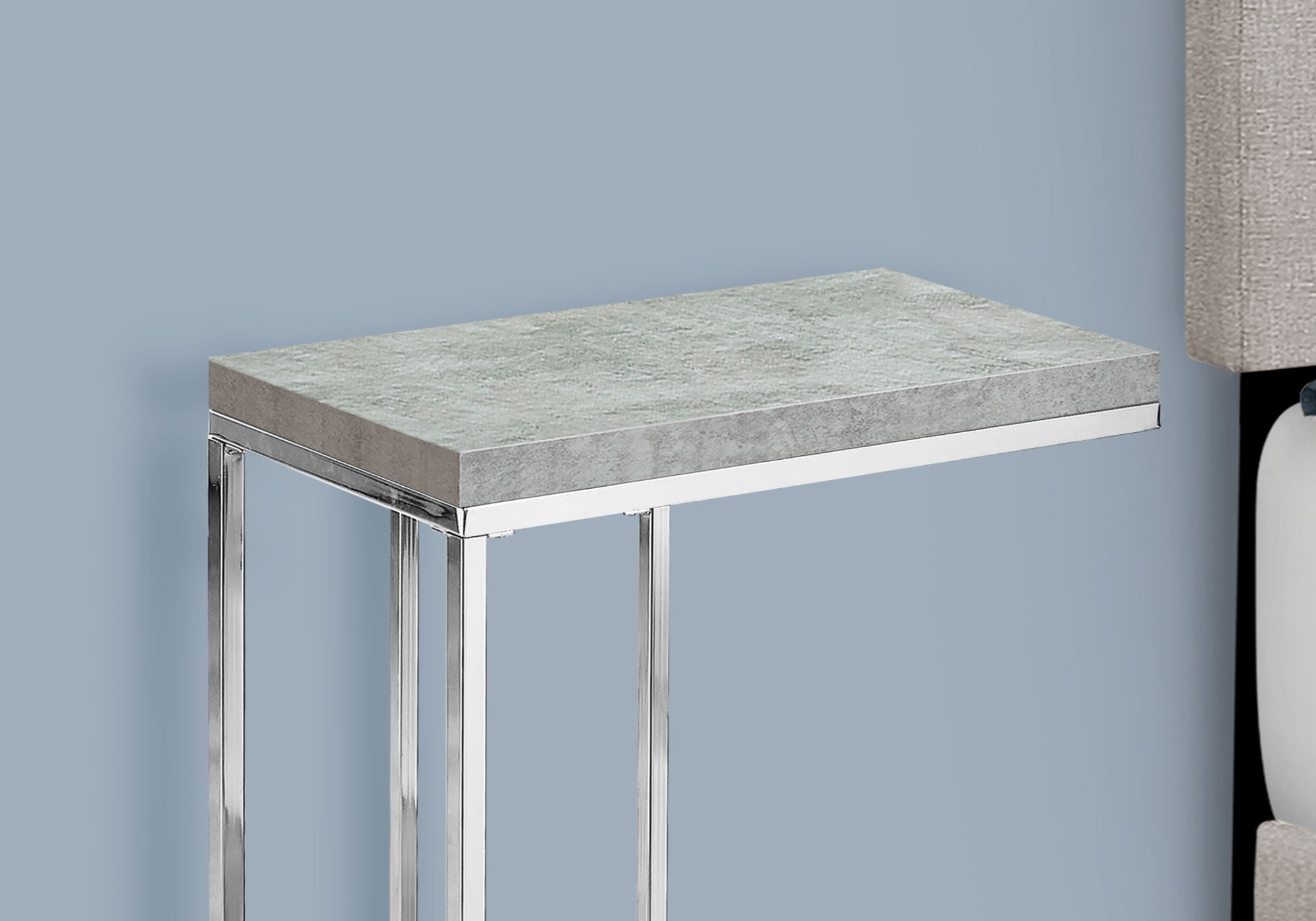 Accent Table, C - Shaped, Tempered Glass, Stylish Design Contemporary &amp; Modern
