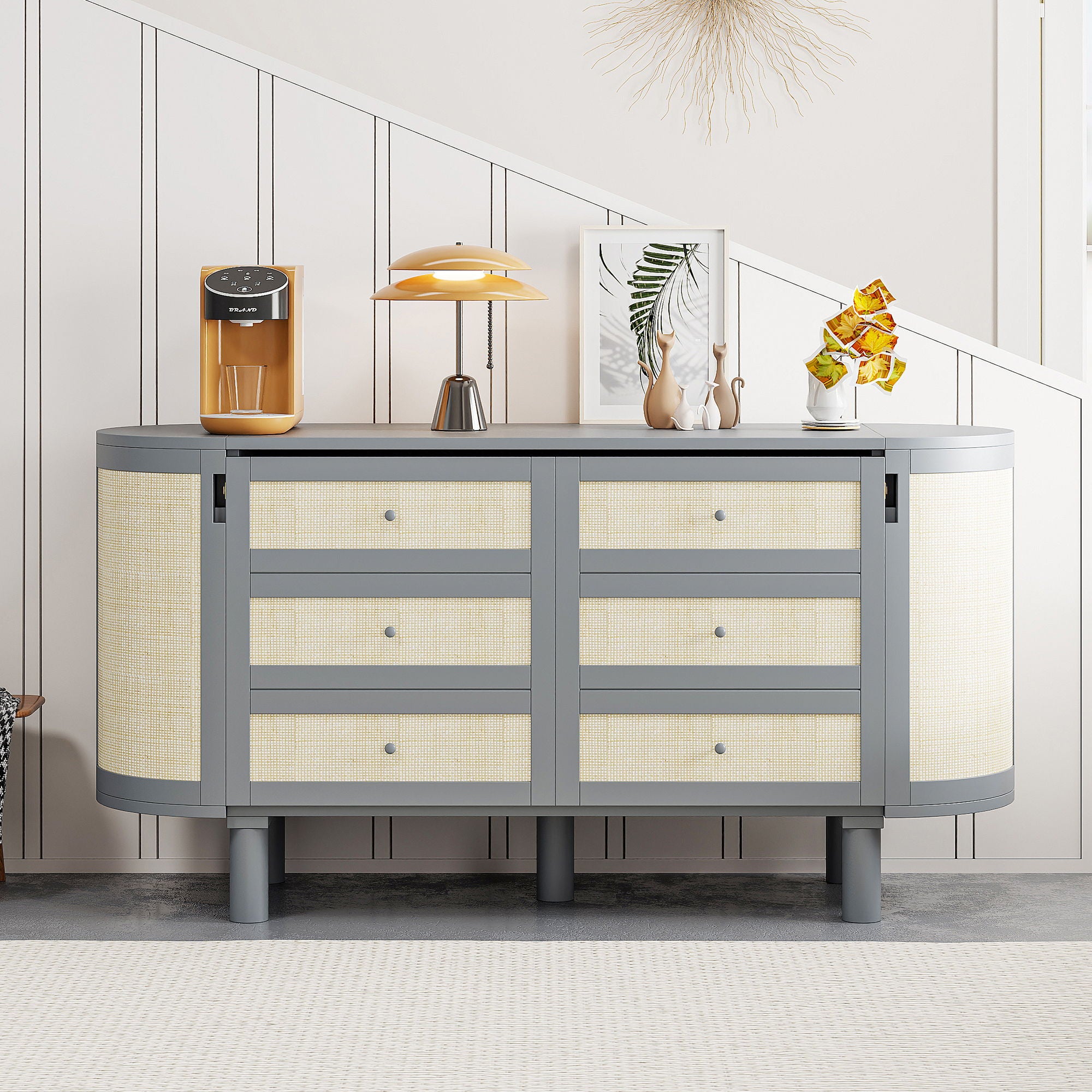 Murphy Bed With Hidden Storage &amp; Modern Woven Design
