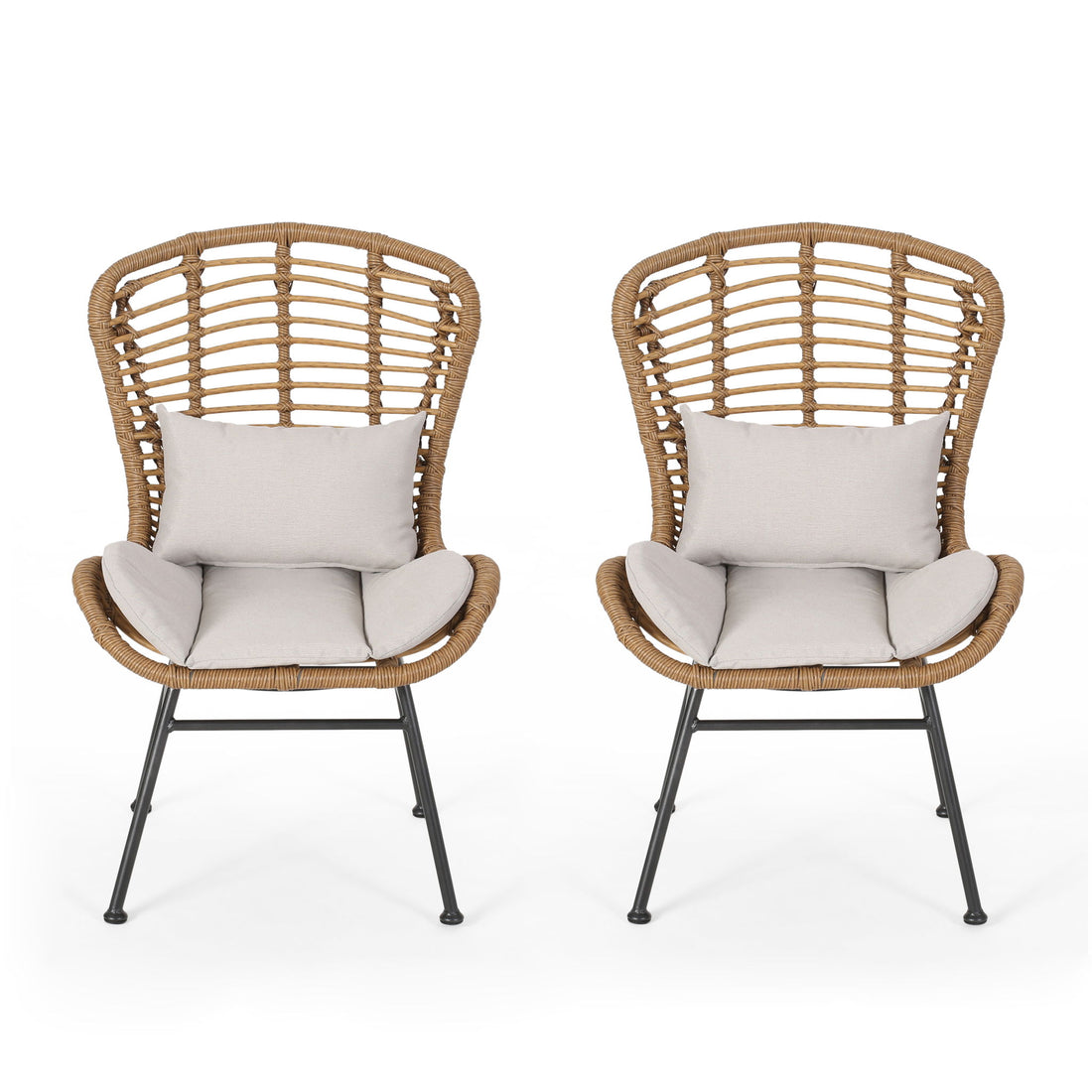 Calypso - Outdoor Chair With Water Resistance Cushion And Iron Frame