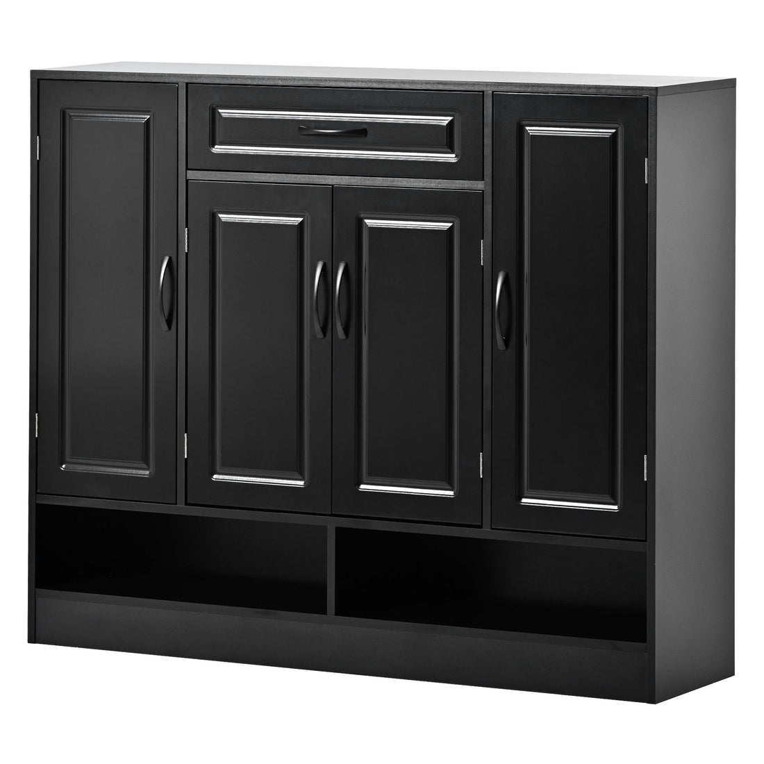 Sleek And Modern Shoe Cabinet With Adjustable Shelves, Space Saving Design