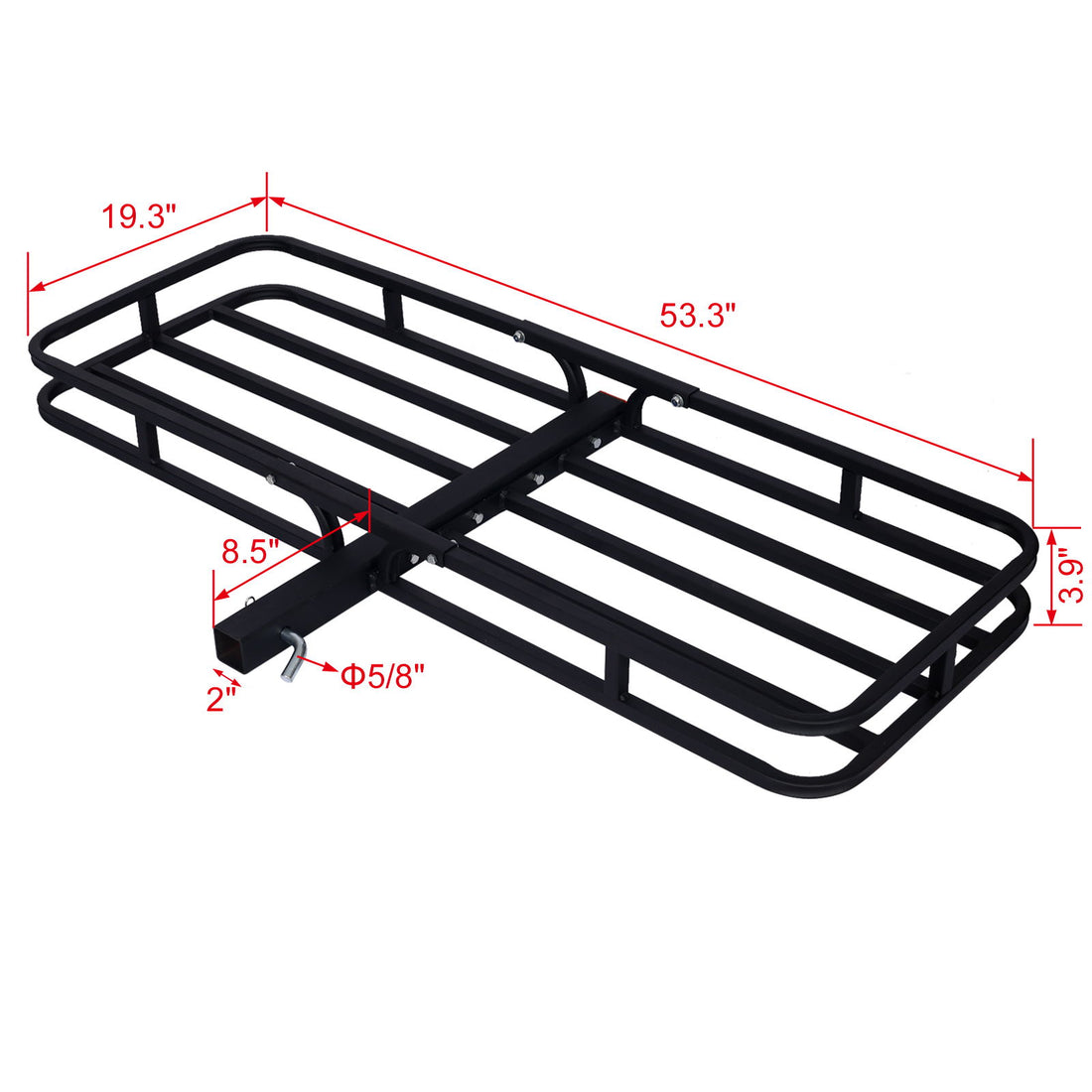 Heavy Duty Steel Hitch Mount Cargo Carrier Rack For SUV, Truck, Car With 2&quot; Receiver - Black