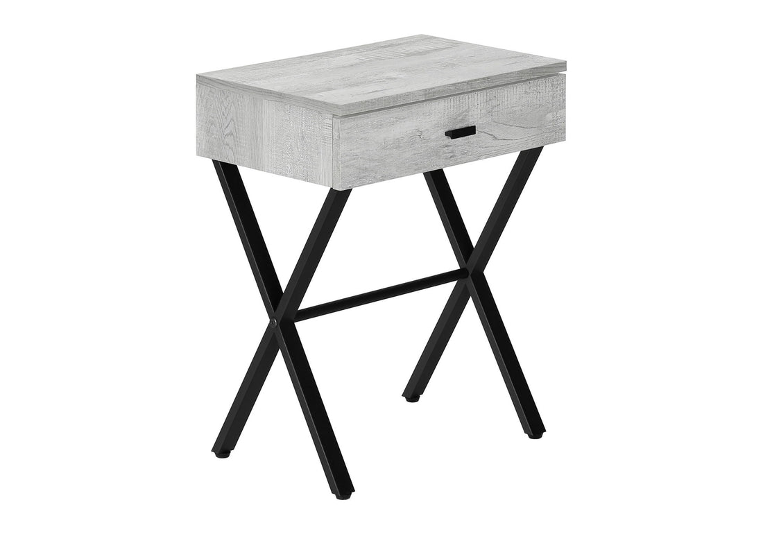 Accent Side X Table, Storage Drawer, Contemporary &amp; Modern