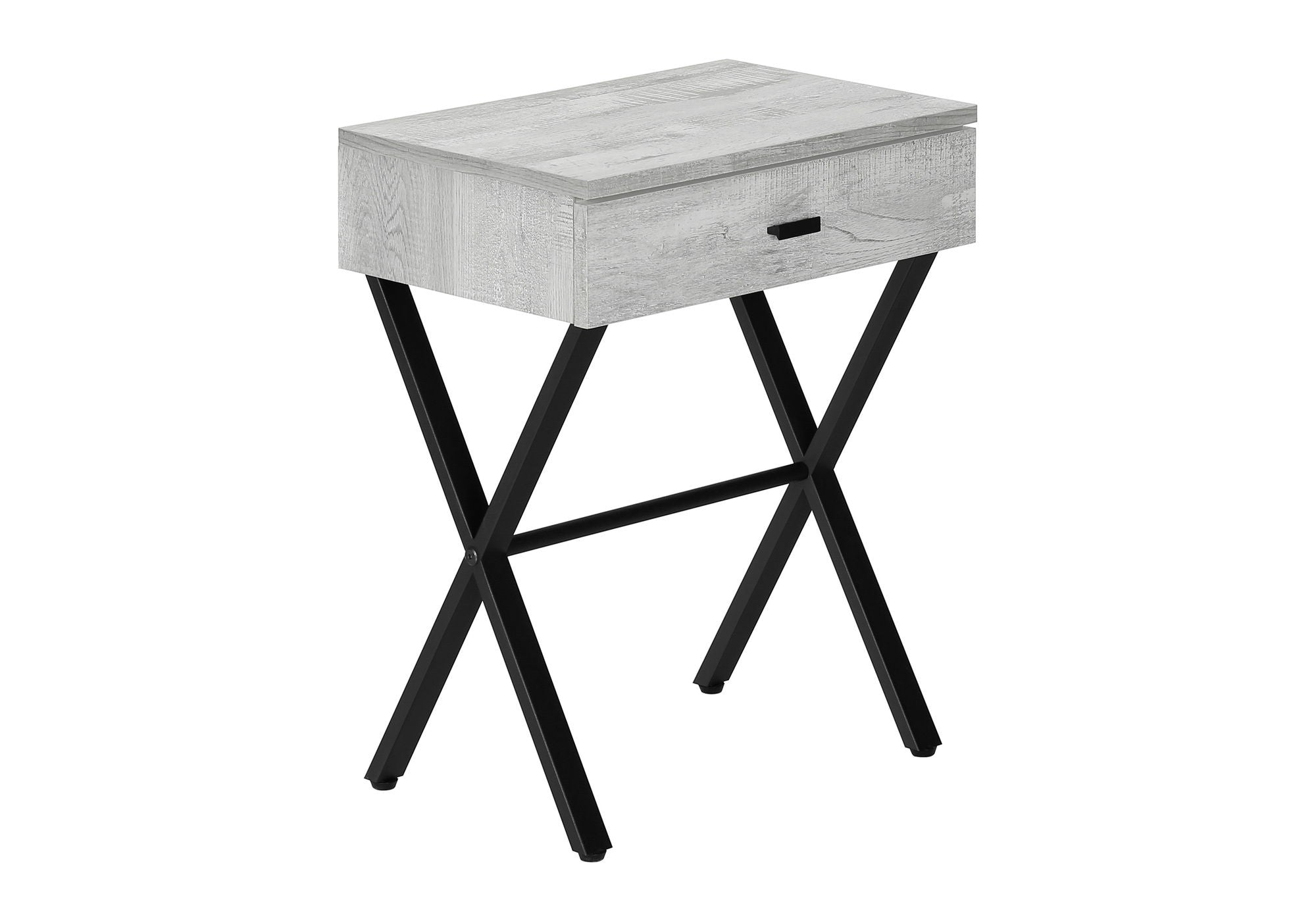Accent Side X Table, Storage Drawer, Contemporary &amp; Modern