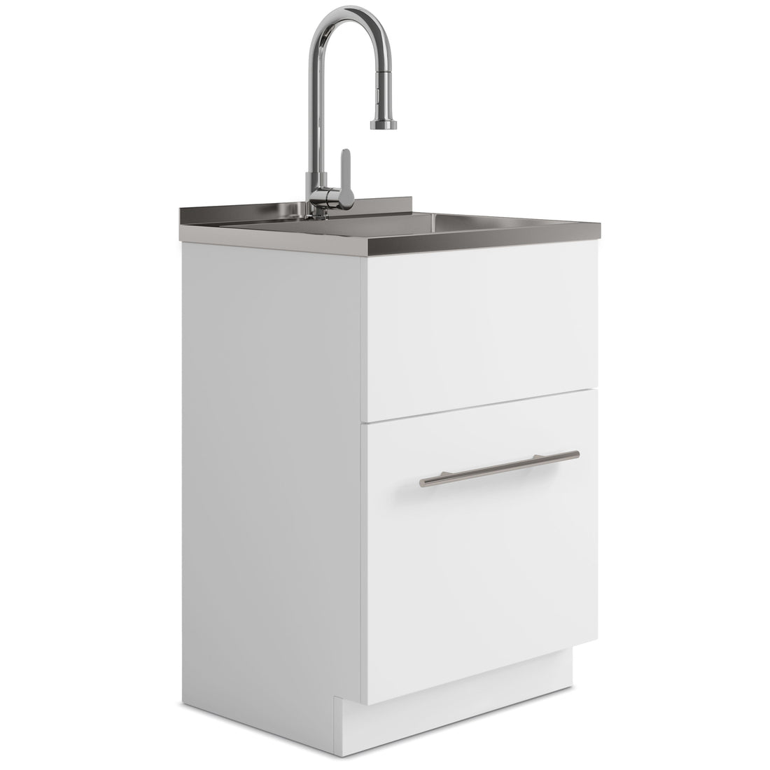 Metro - Laundry Cabinet &amp; Faucet And Stainless Steel Sink