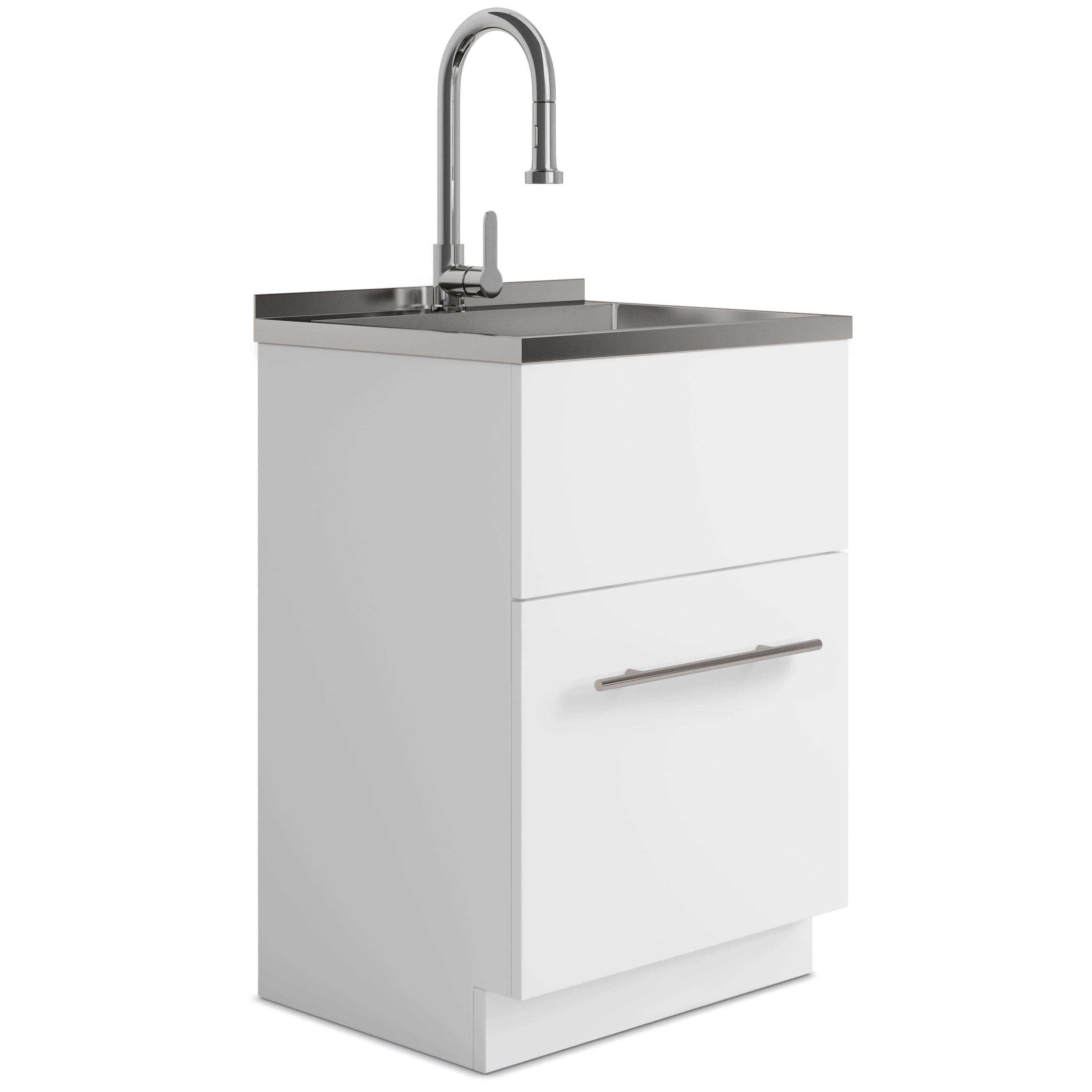 Metro - Laundry Cabinet &amp; Faucet And Stainless Steel Sink