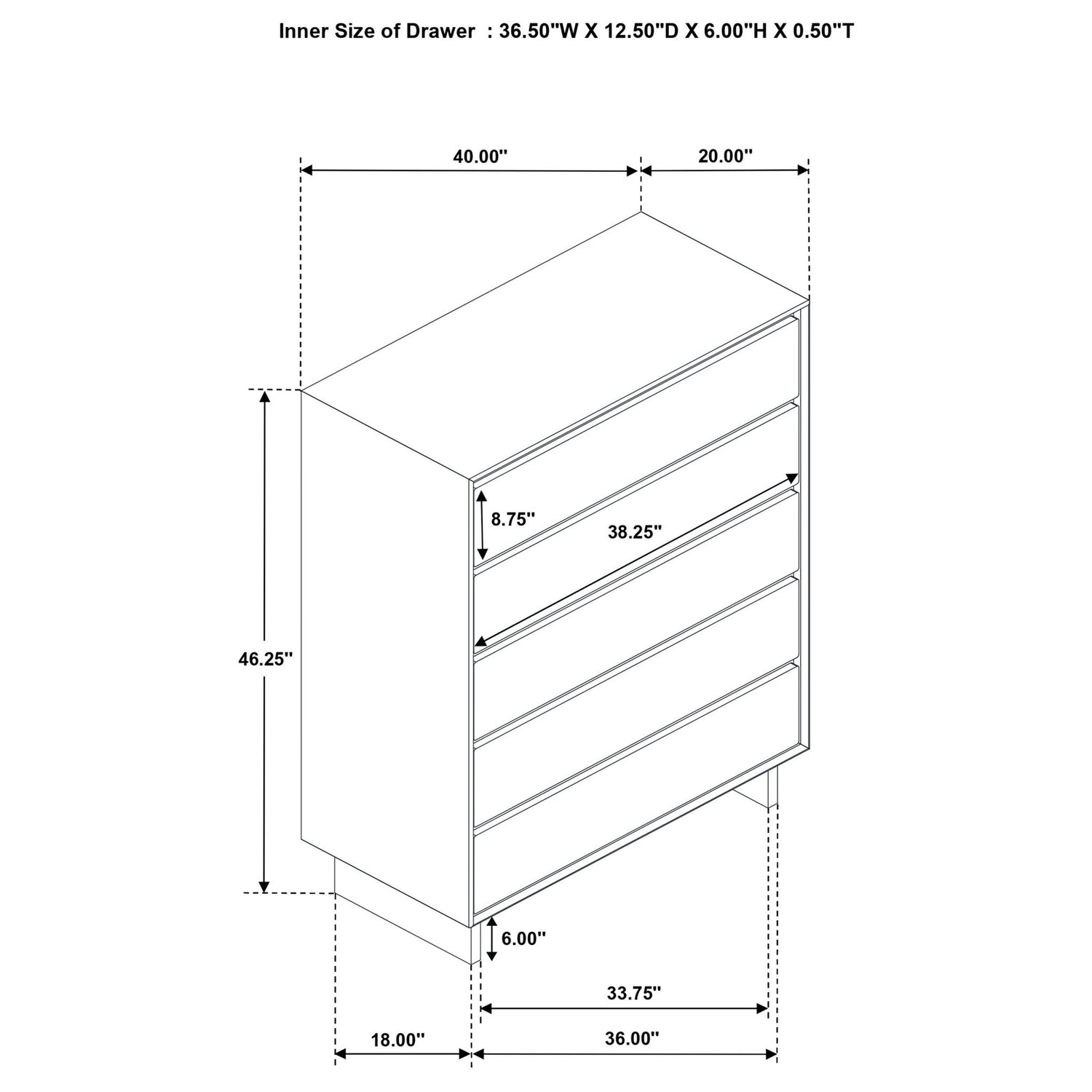 Hemlock - 4 Drawer Chest Of Drawers - Dark Brown