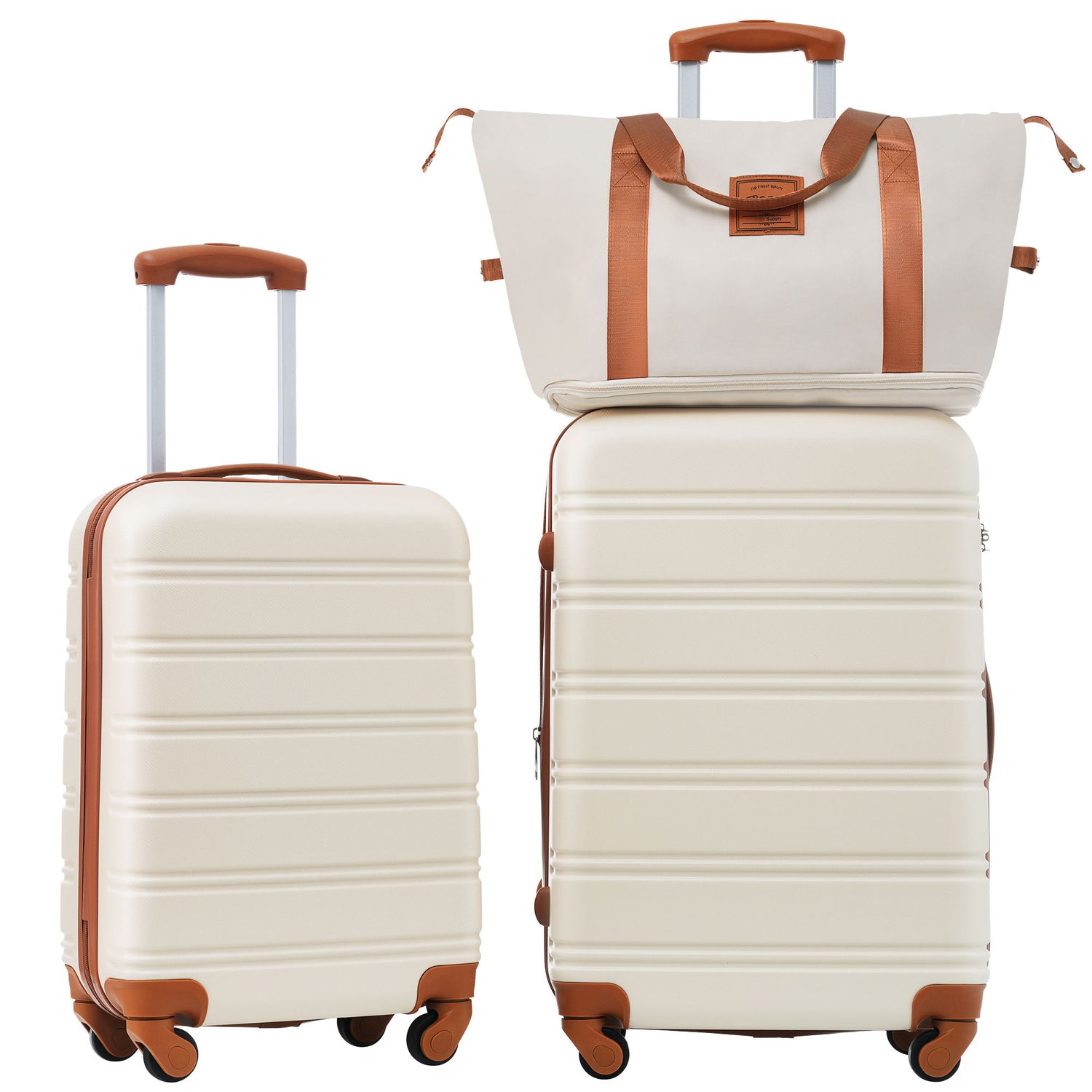 Hardshell Luggage Sets 2 Pieces + Bag Spinner Suitcase With Tsa Lock Lightweight 20&quot; / 24&quot;