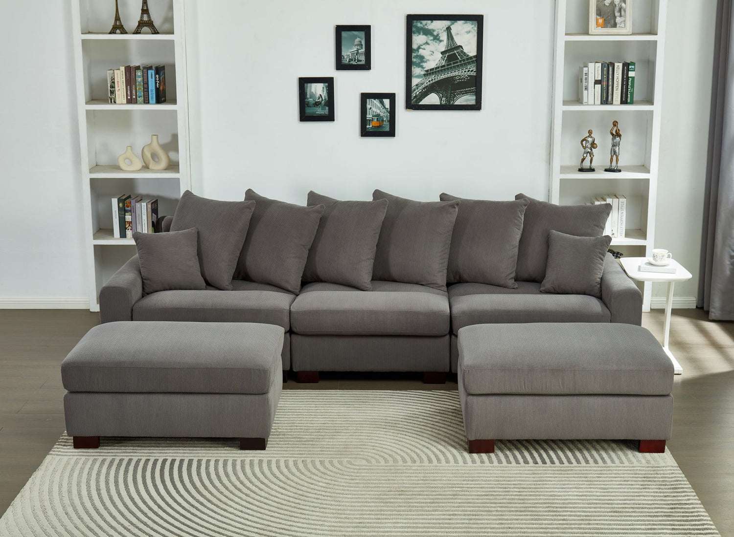 5 Seater Oversized Convertible L &amp; U Shaped Couch