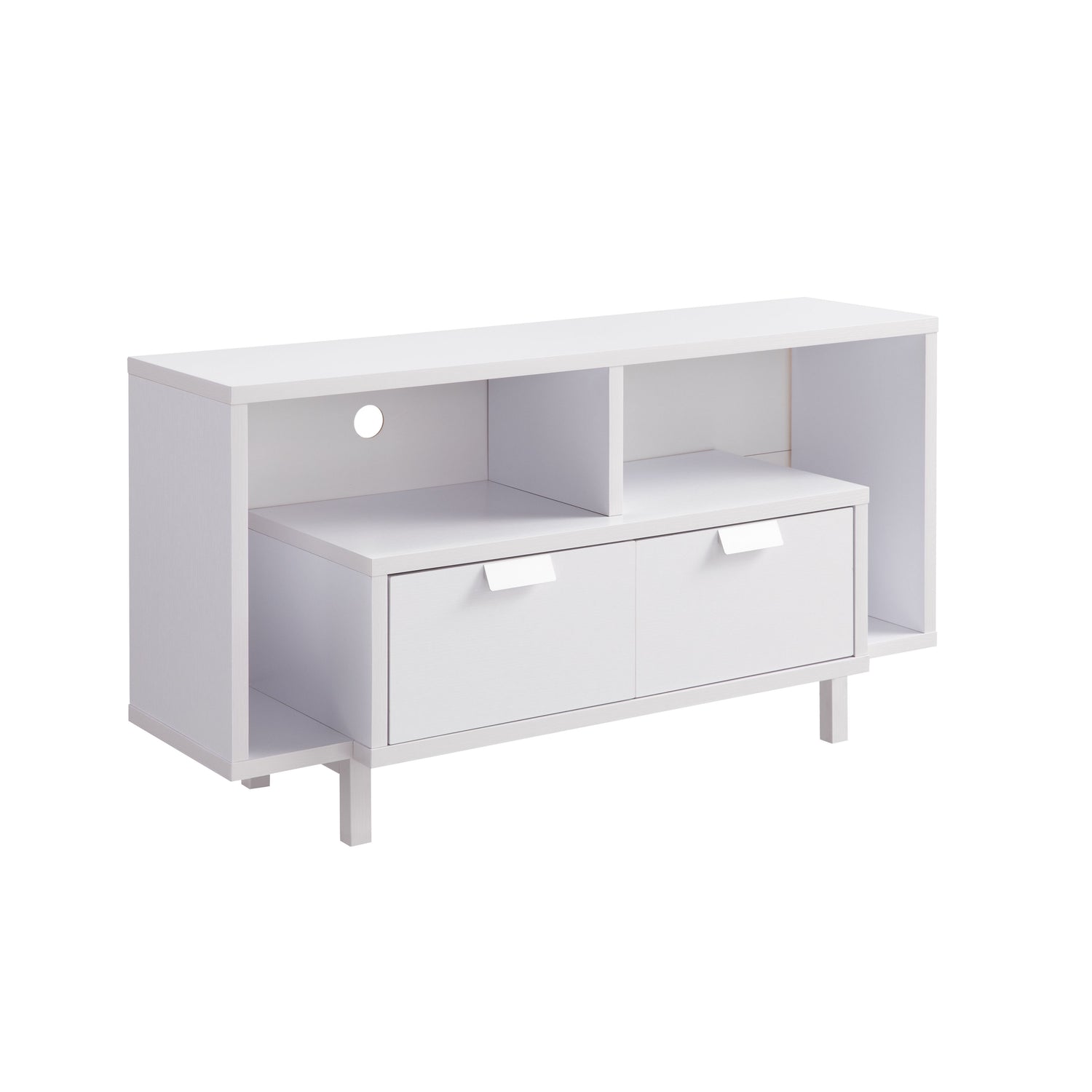 Modern TV Stand &amp; Two Shelves And Two Drawers