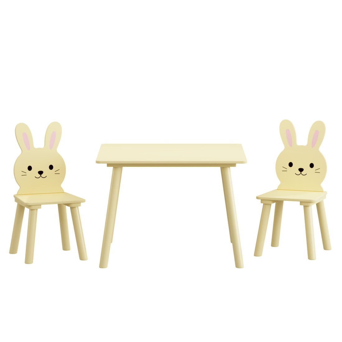Table And Chair Set With 2 Bunny Chairs, Children&