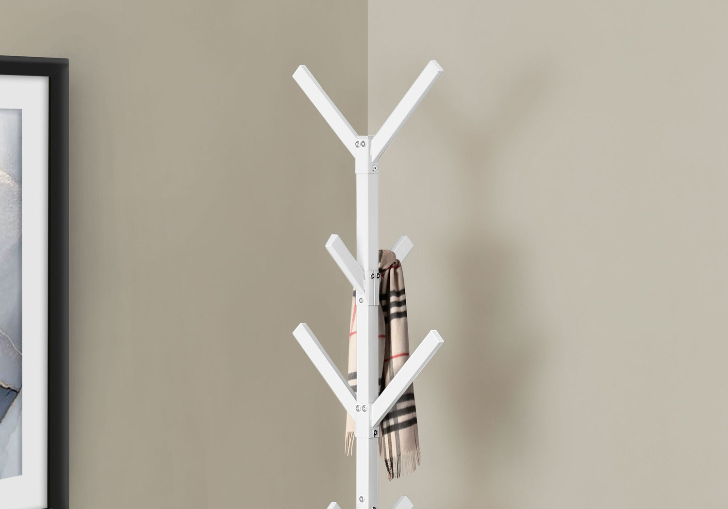 Coat Rack, Hall Tree, Free Standing, 8 Hooks, Entryway, Contemporary &amp; Modern