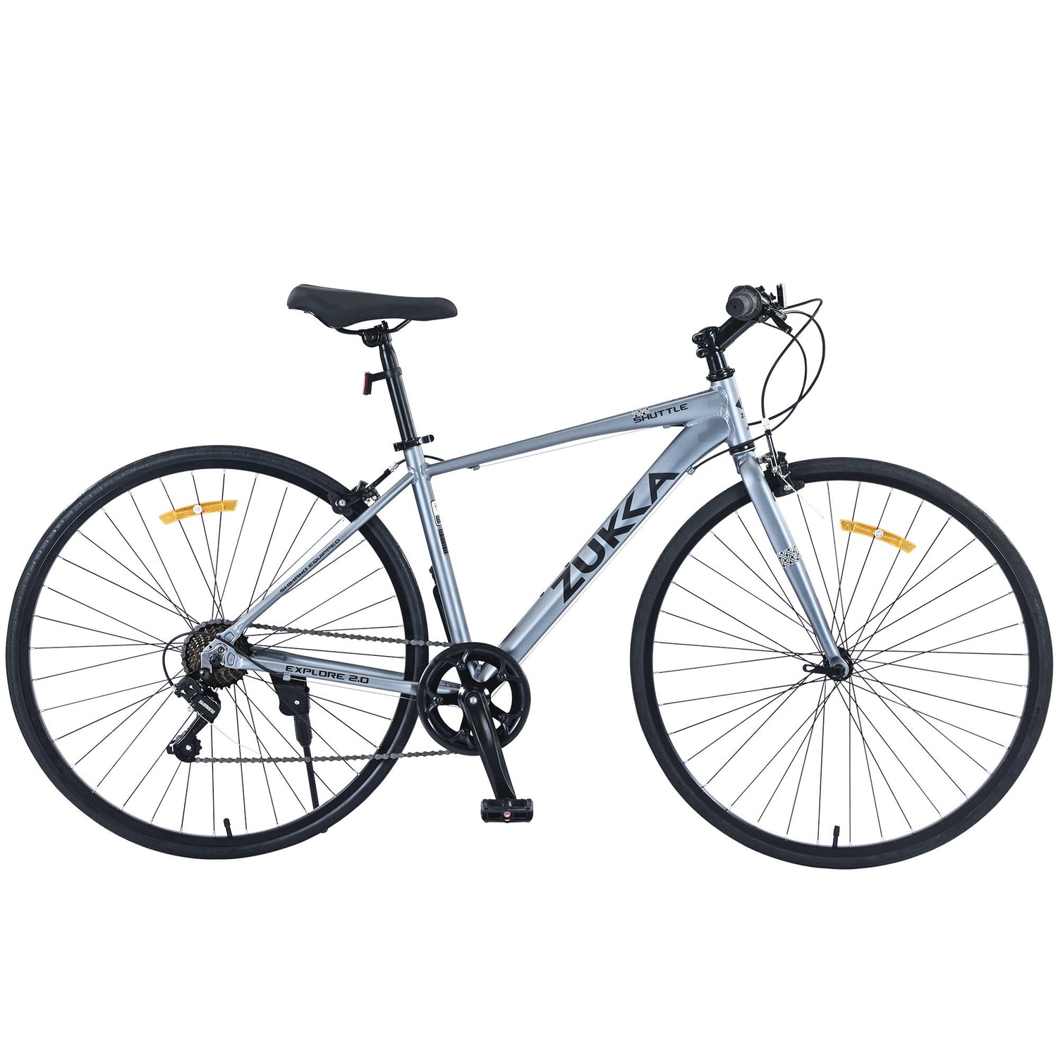 Shimano - 7 Speed Hybrid Bike Aluminum Alloy Frame C-Brake 700C Road Bike For Men Women&