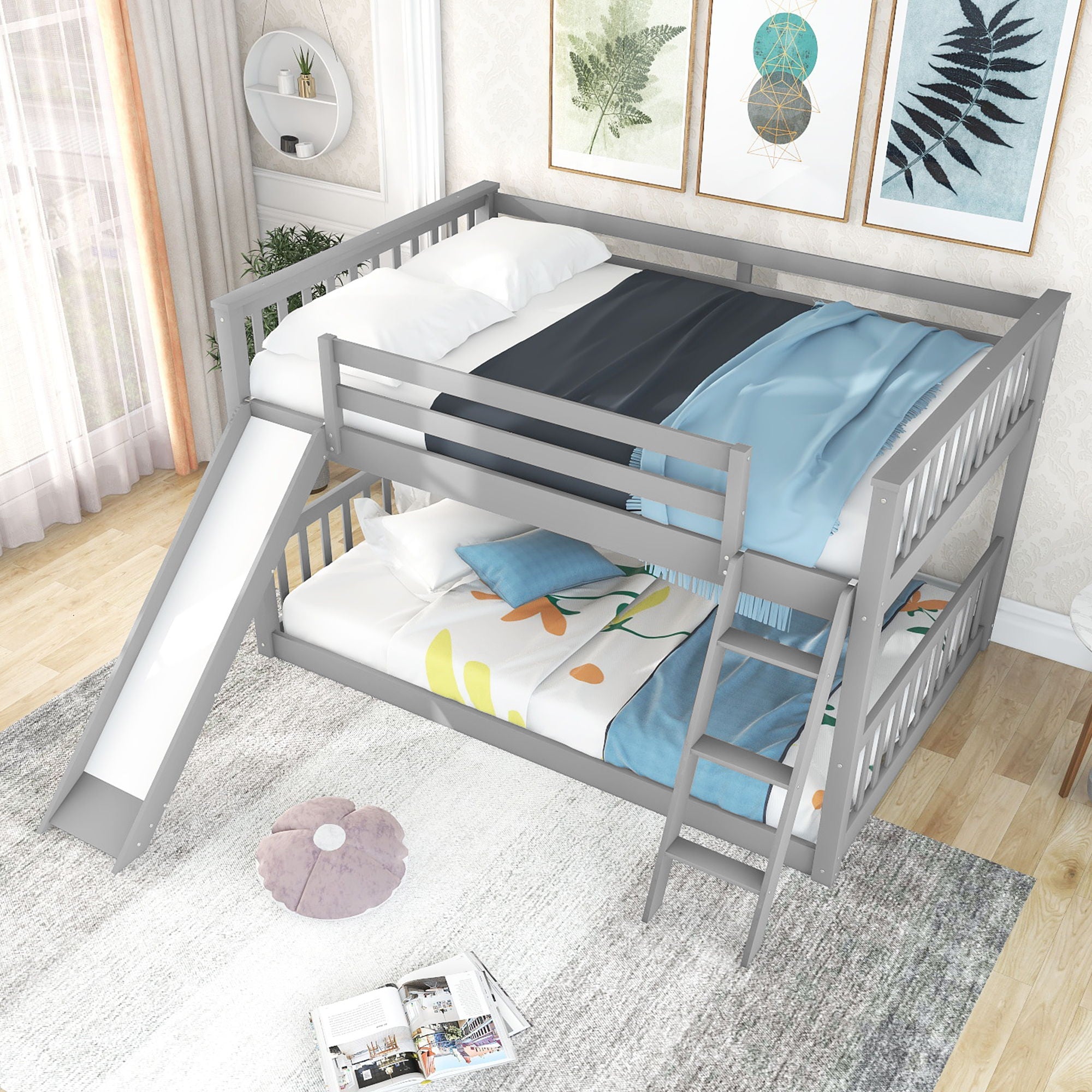 Bunk Bed &amp; Convertible Slide And Ladder