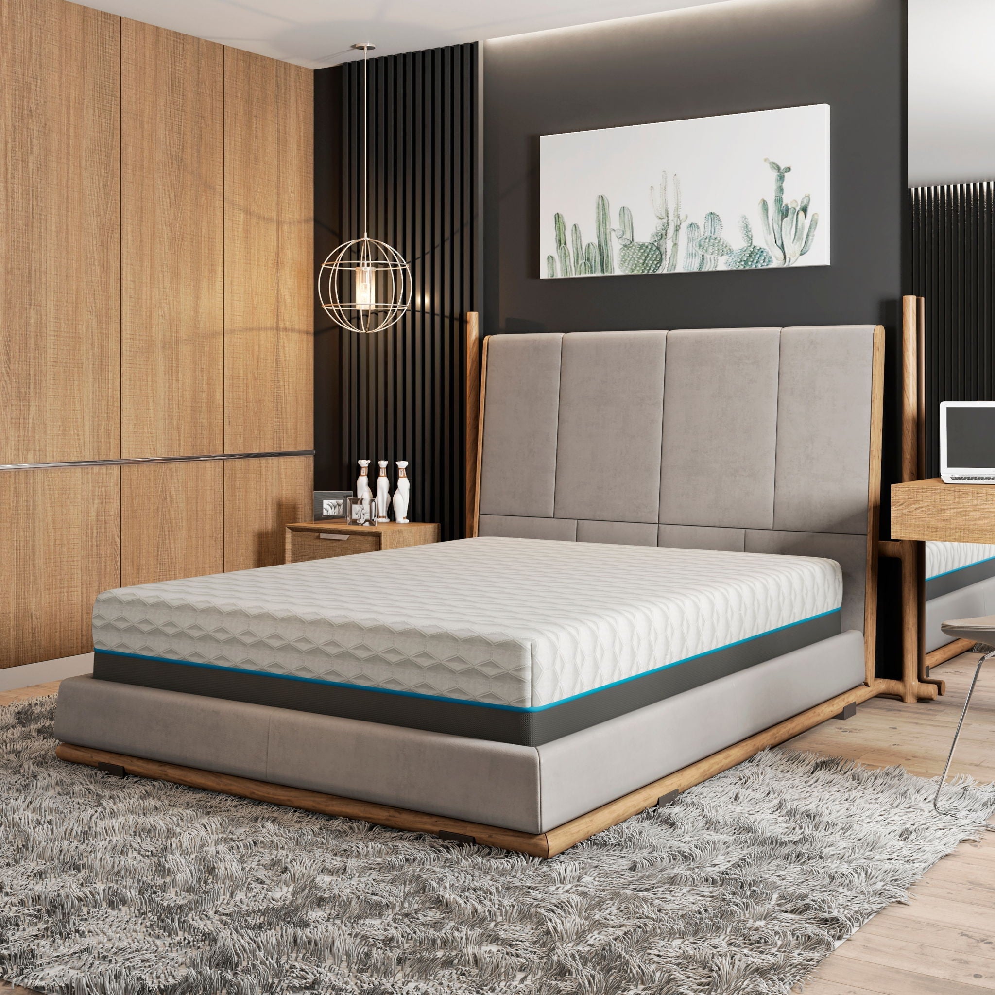 Copper Lux - 12&quot; Soft Memory Foam Mattress With Phase Change Cooling Fabric