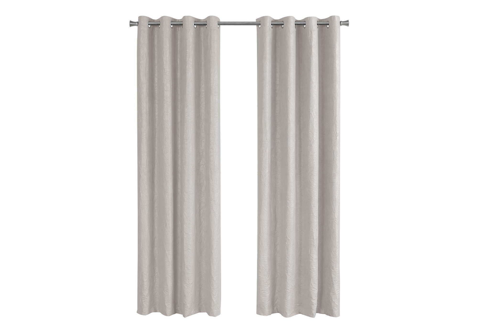 2 Pieces Set, Curtain Panel, Room Darkening, Grommet, Contemporary &amp; Modern
