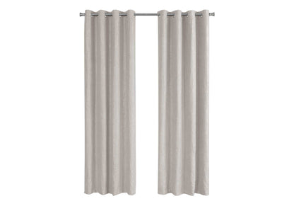 2 Pieces Set, Curtain Panel, Room Darkening, Grommet, Contemporary &amp; Modern