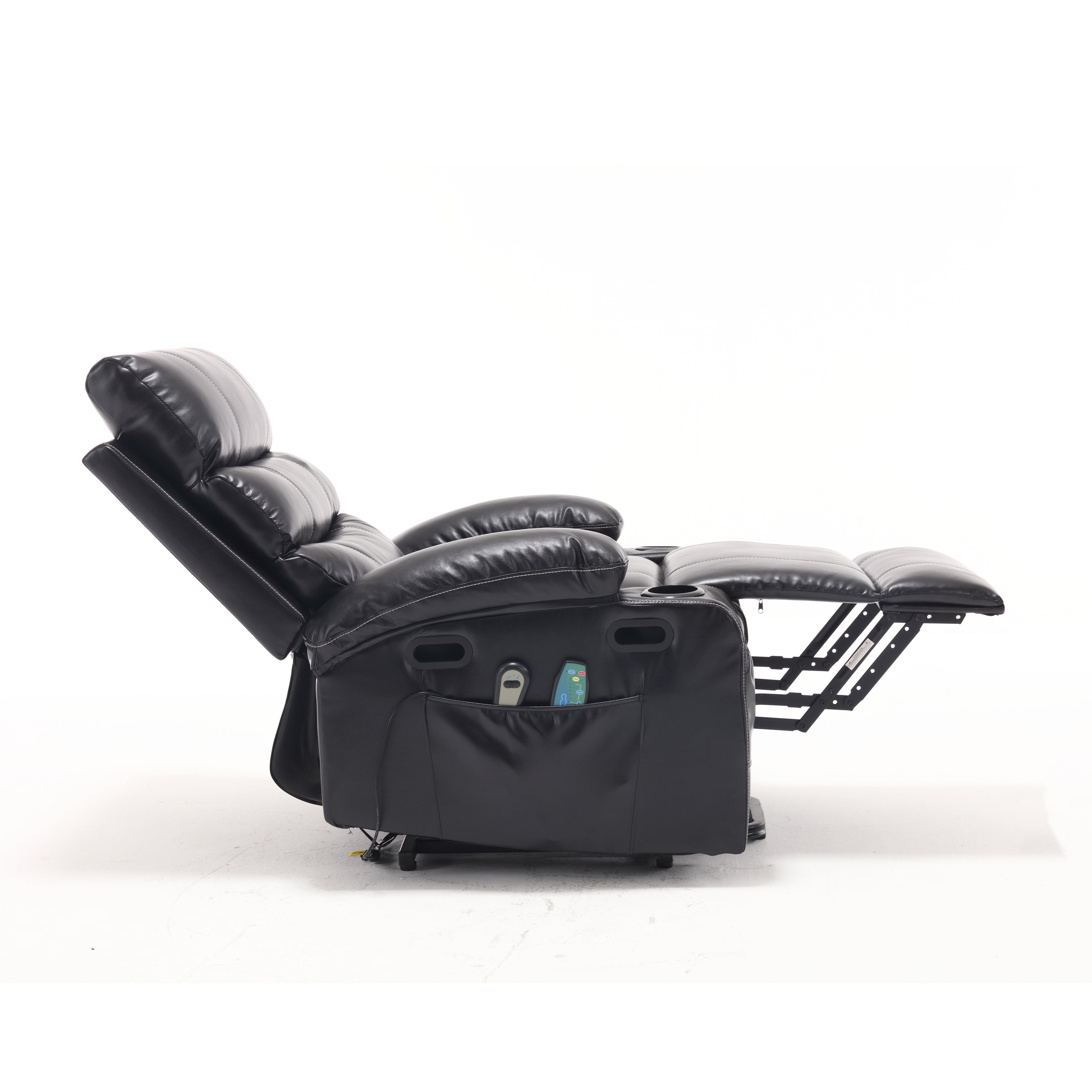 21&quot;seat width,large size Electric Power Lift Recliner Chair Sofa for Elderly, 8 point vibration Massage and lumber heat, Remote Control, Side Pockets and Cup Holders, cozy fabric, overstuffed arm pu
