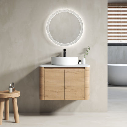 Wall Mounted Bathroom Vanity &amp; Art Sink &amp; 1 Soft Close Door