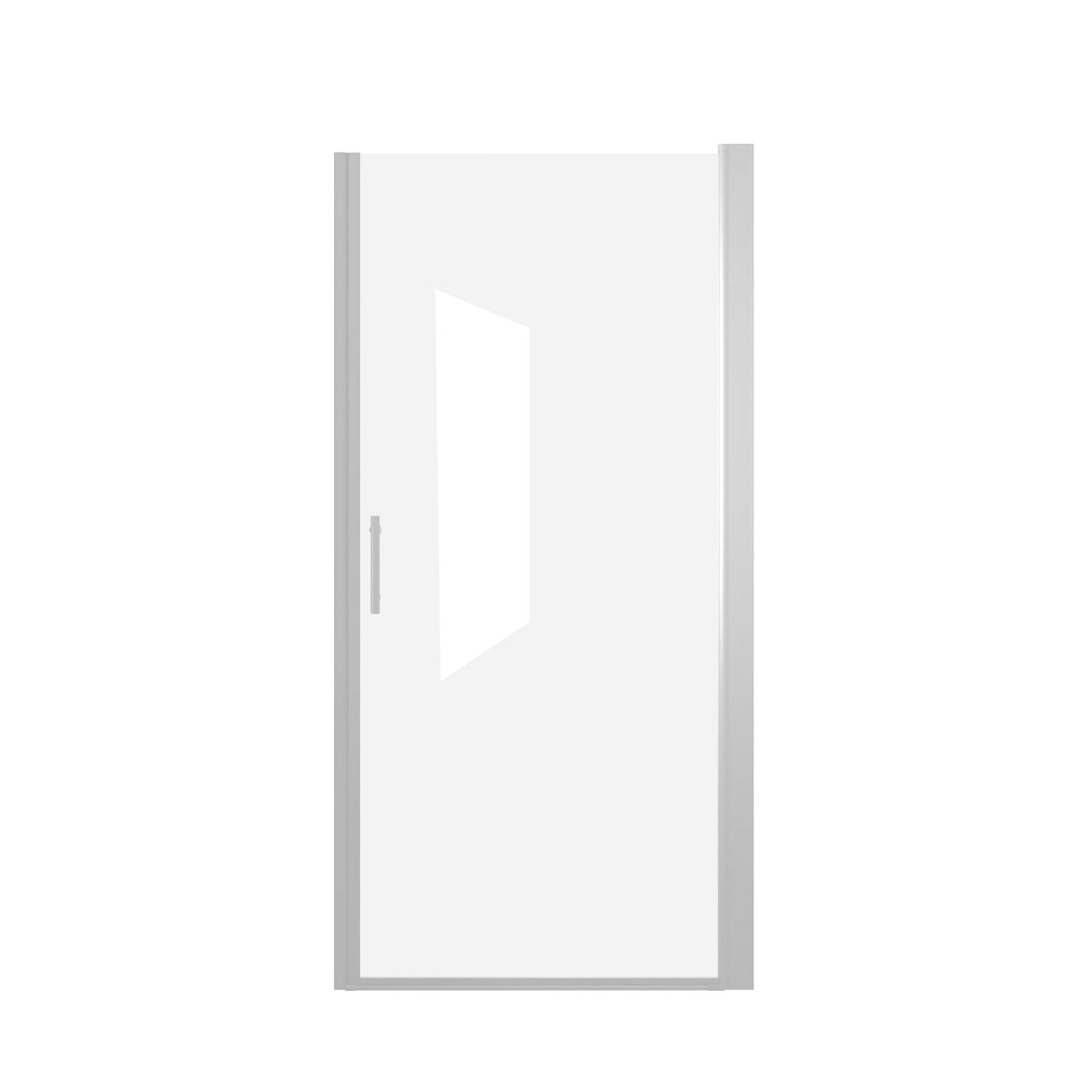 Shower Door, Tempered Glass With Safety Film - Chrome