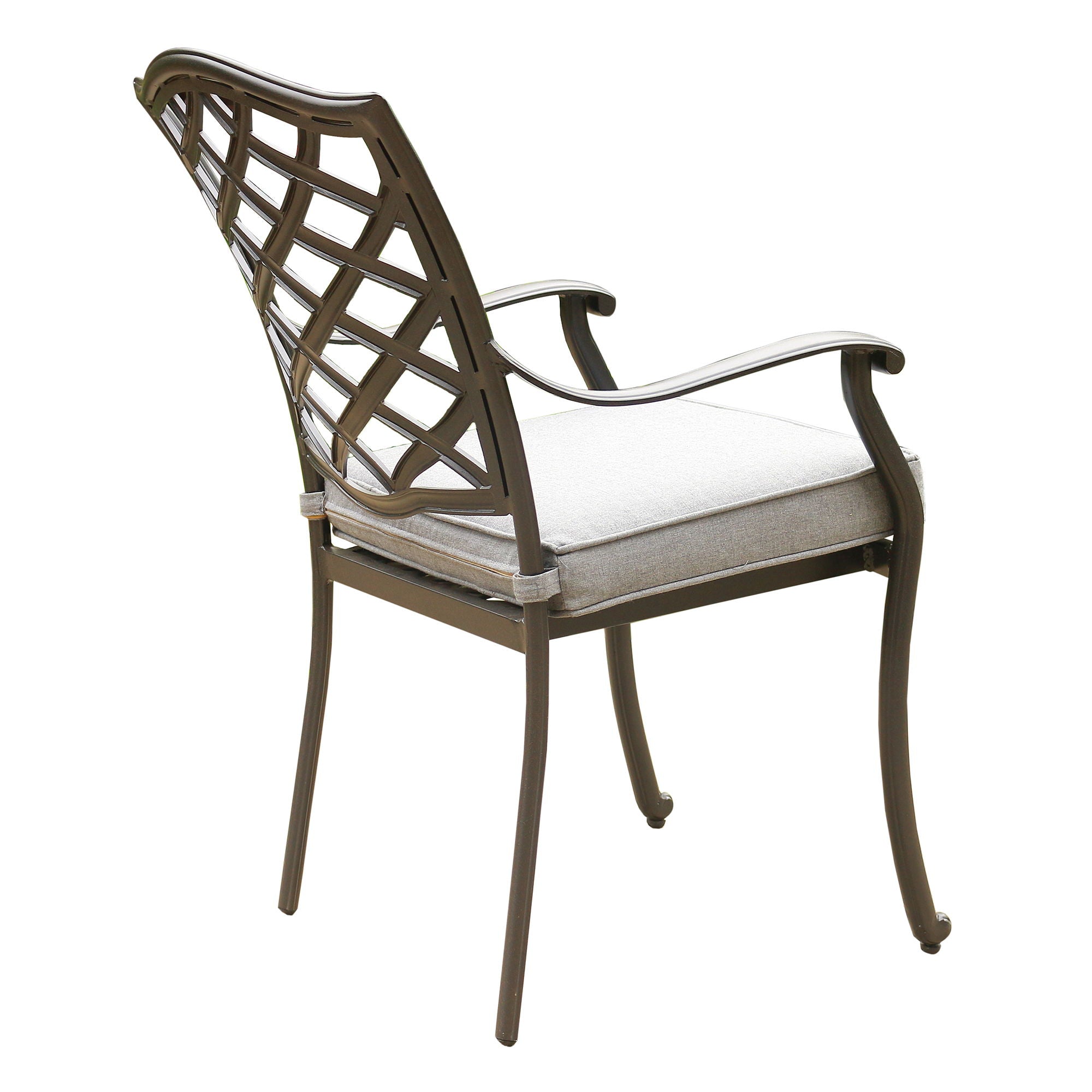Round 49&quot; Long Aluminum Dining Set With Cushions