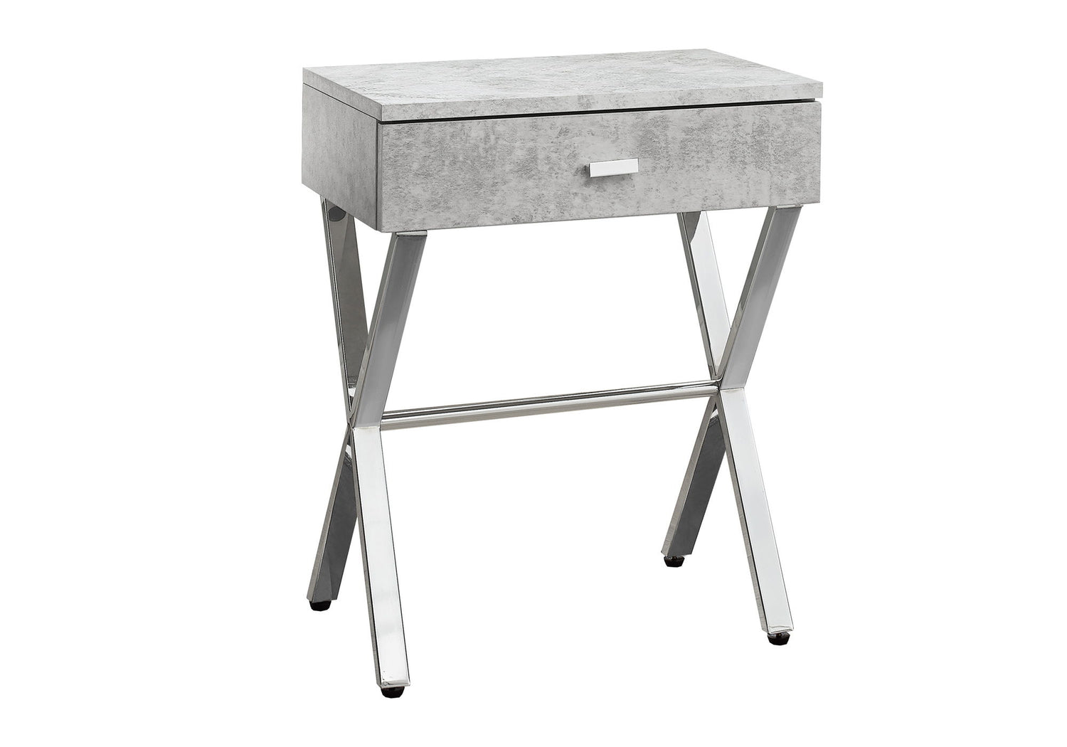Accent Side X Table, Storage Drawer, Contemporary &amp; Modern