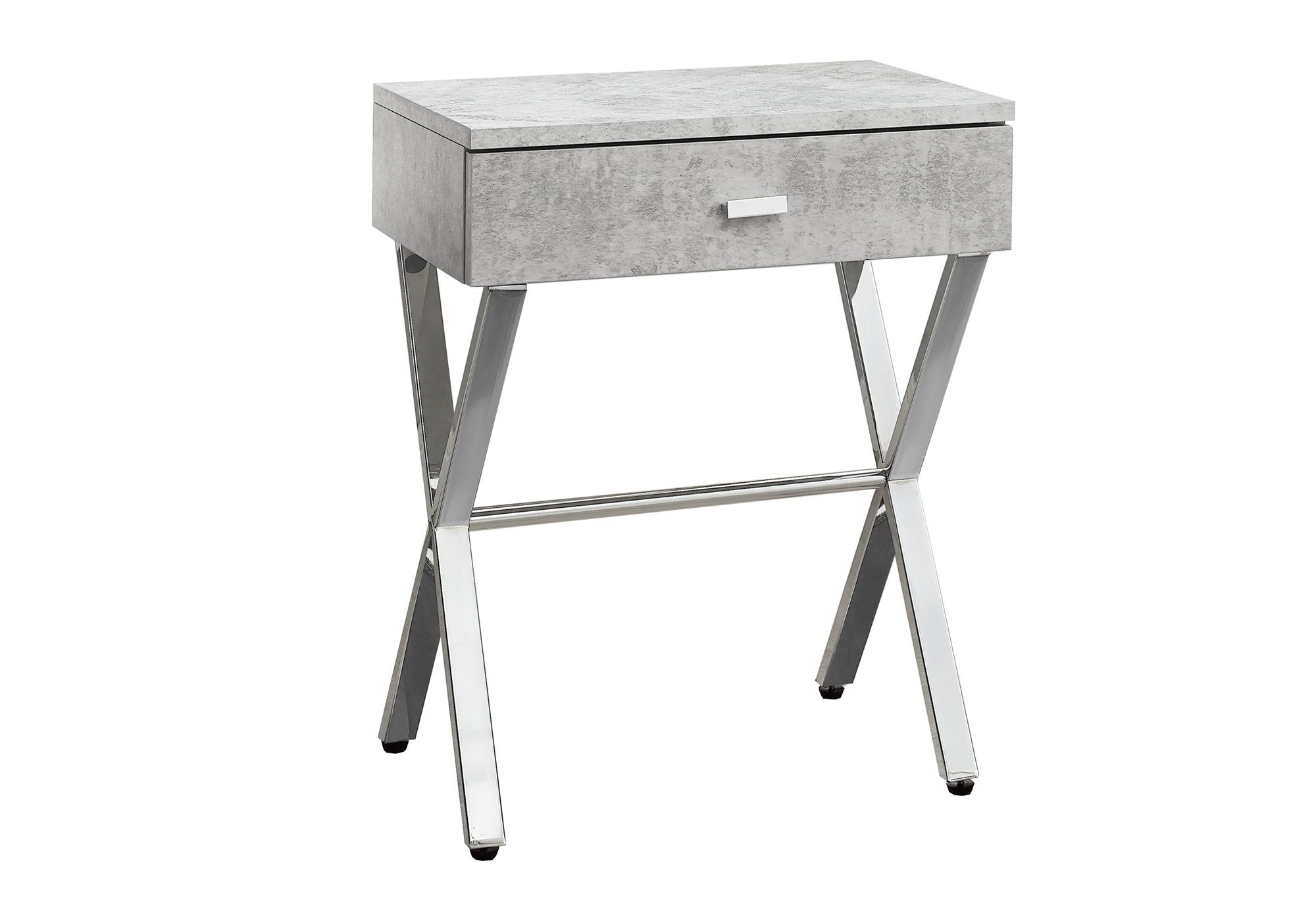 Accent Side X Table, Storage Drawer, Contemporary &amp; Modern