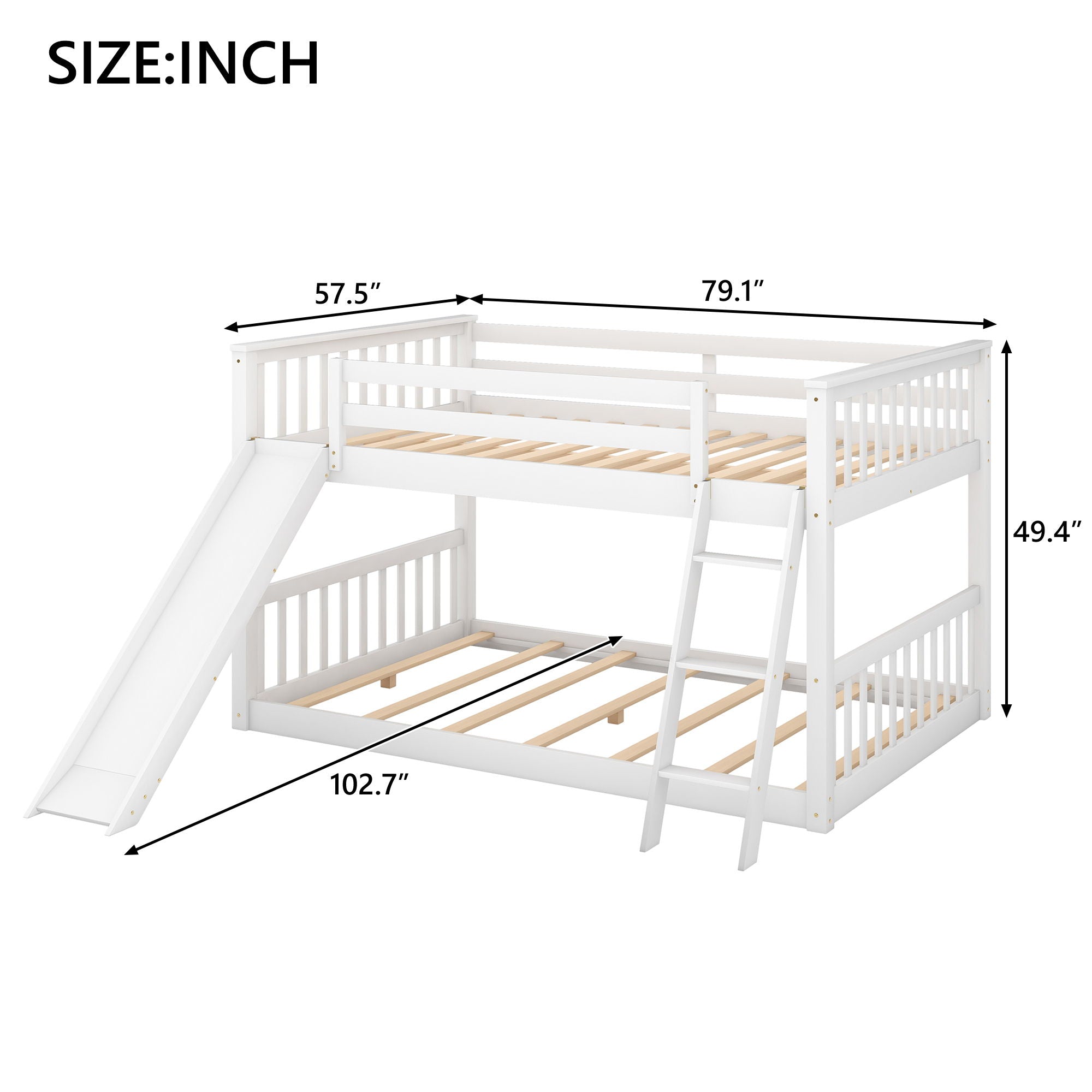 Bunk Bed &amp; Convertible Slide And Ladder