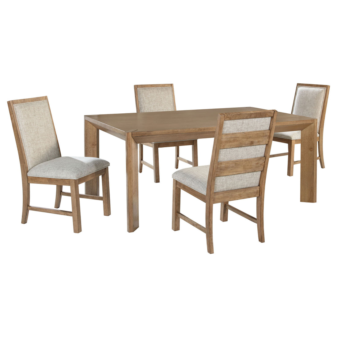 Rectangular Dining Set With Angular Legs