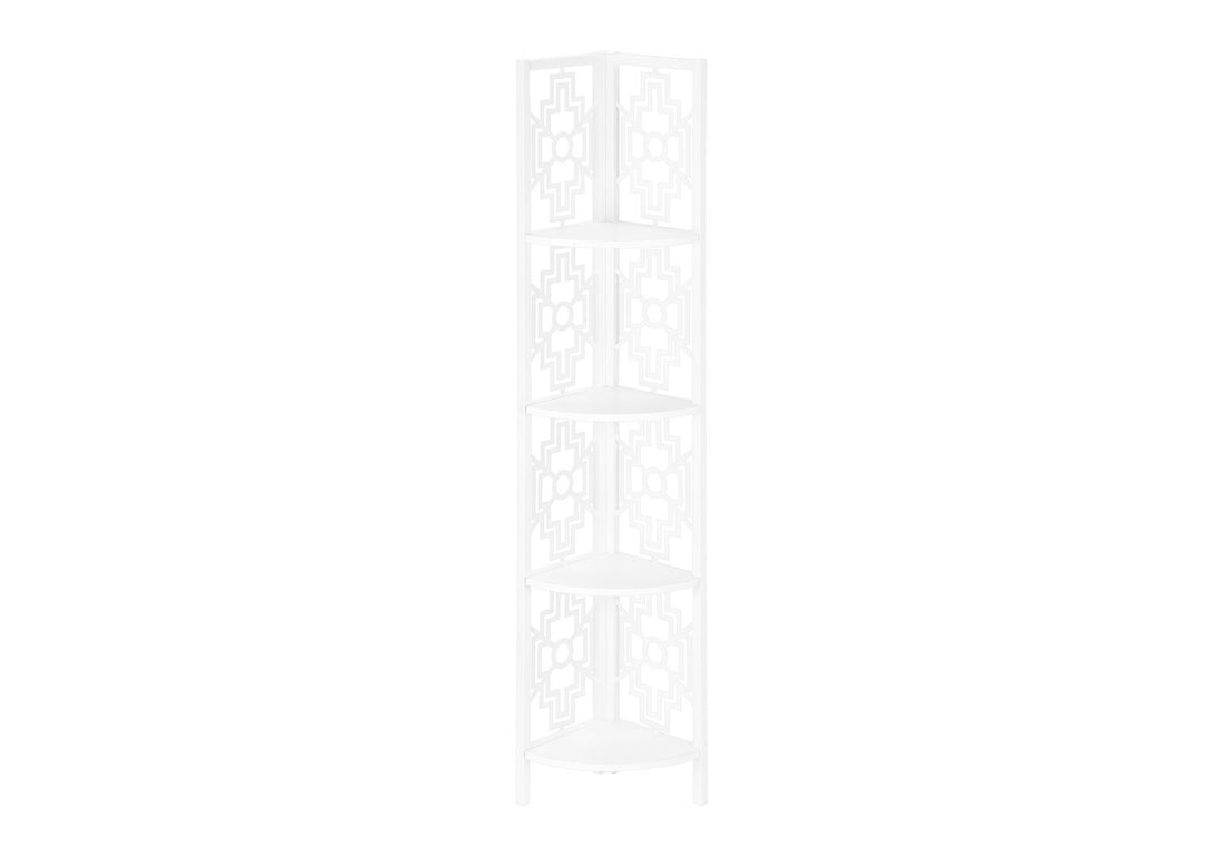 Bookshelf, Bookcase, Etagere, 4 Tier Corner, For Office, Transitional