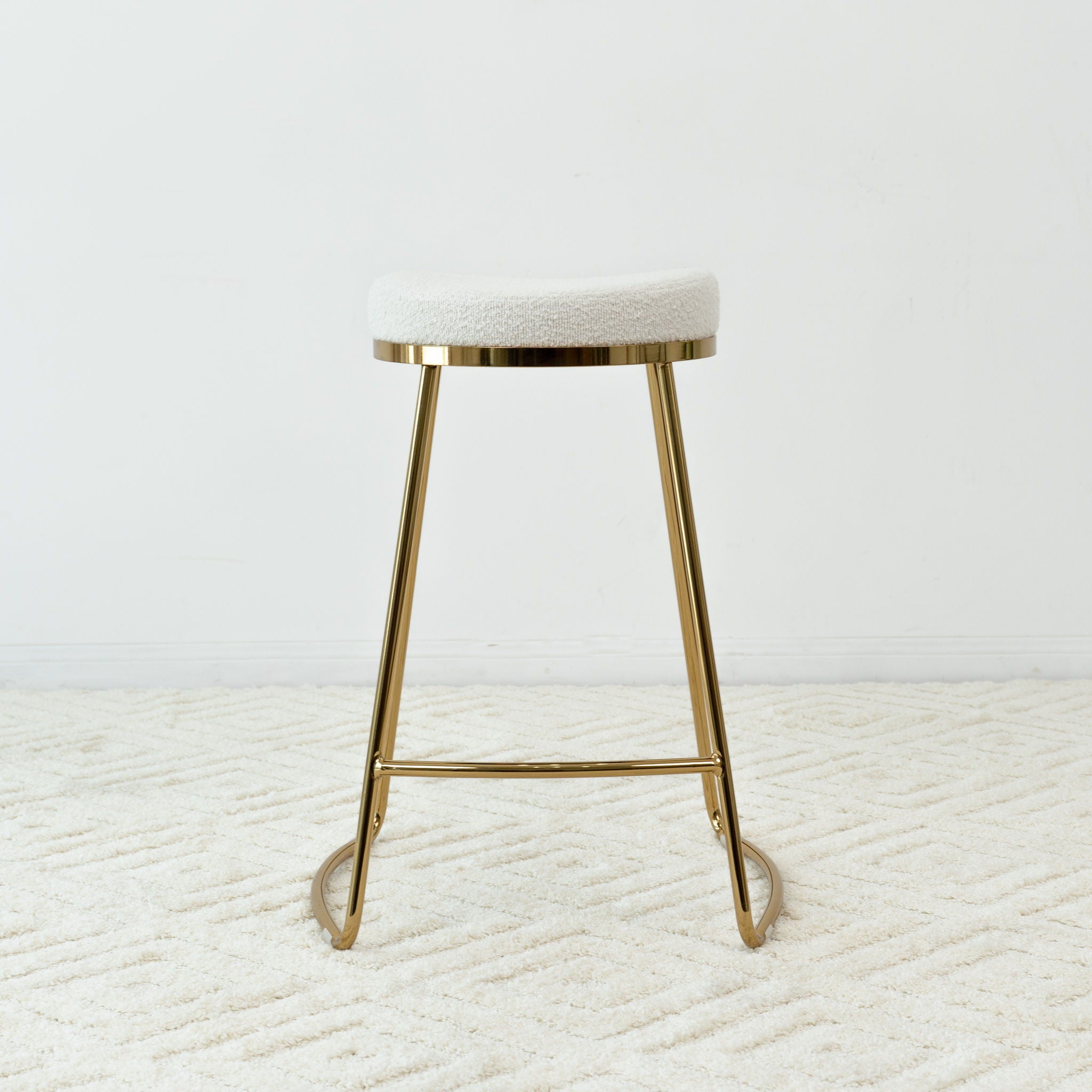 Jane - 26&quot; Mid-Century Modern Luxury Upholstered Stool