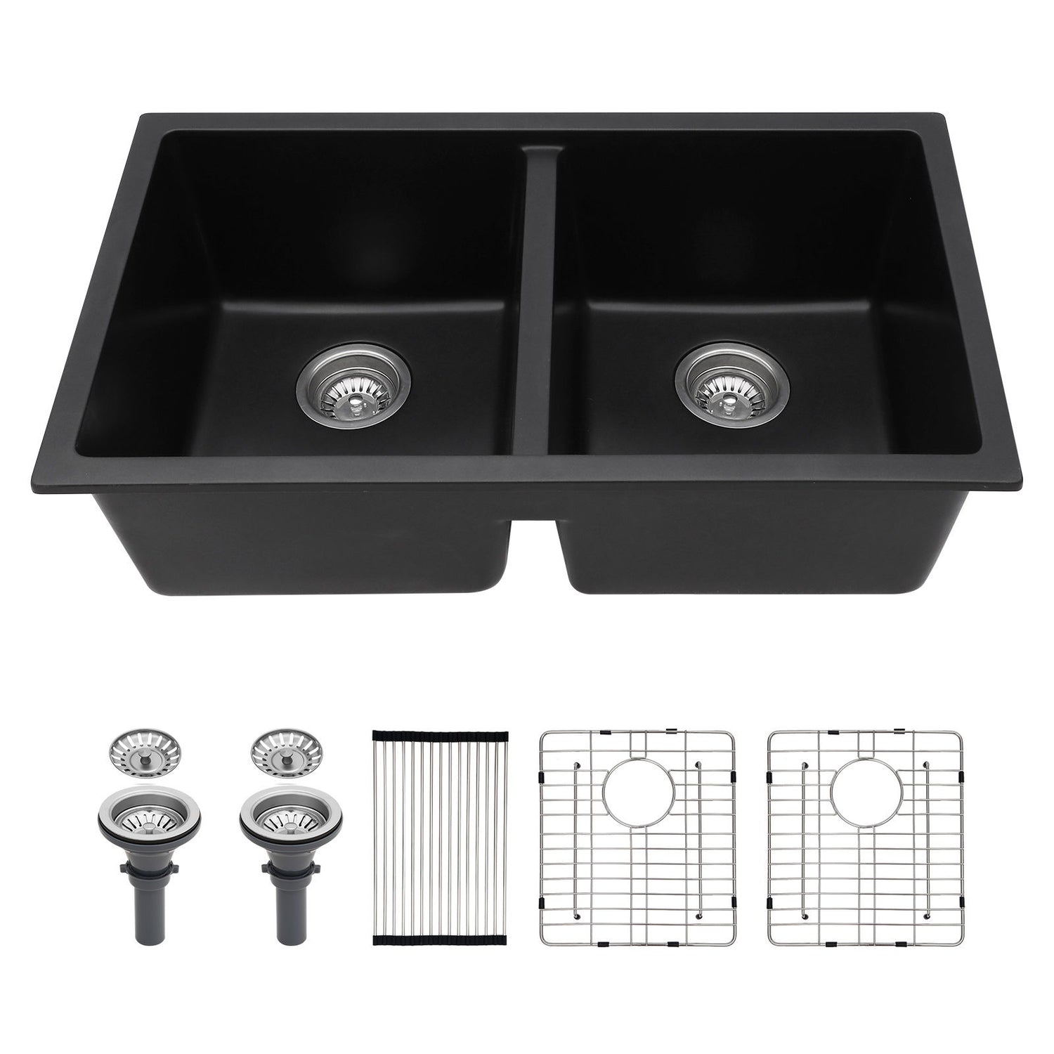 Granite Composite Double Bowl Undermount Kitchen Sink