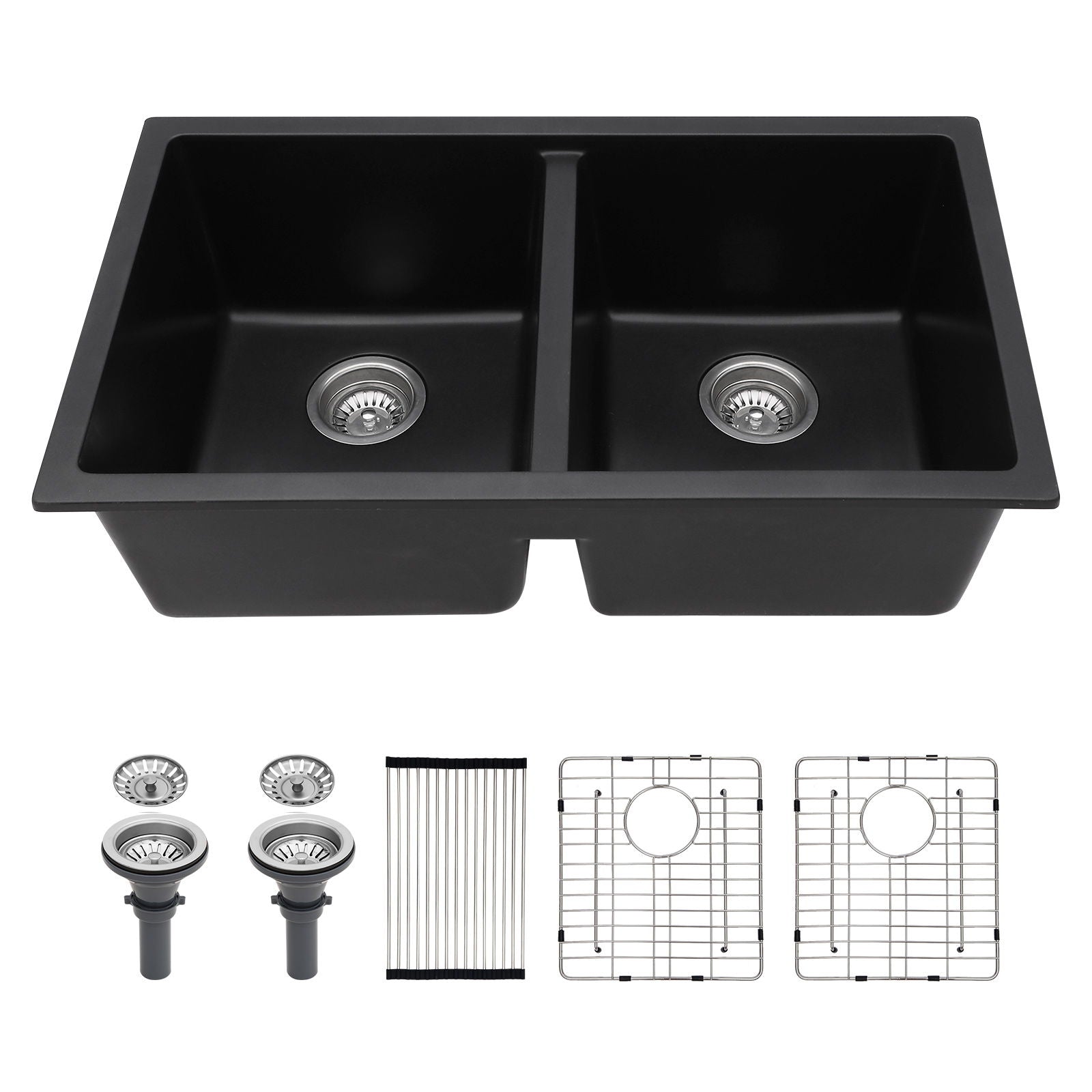 Granite Composite Double Bowl Undermount Kitchen Sink